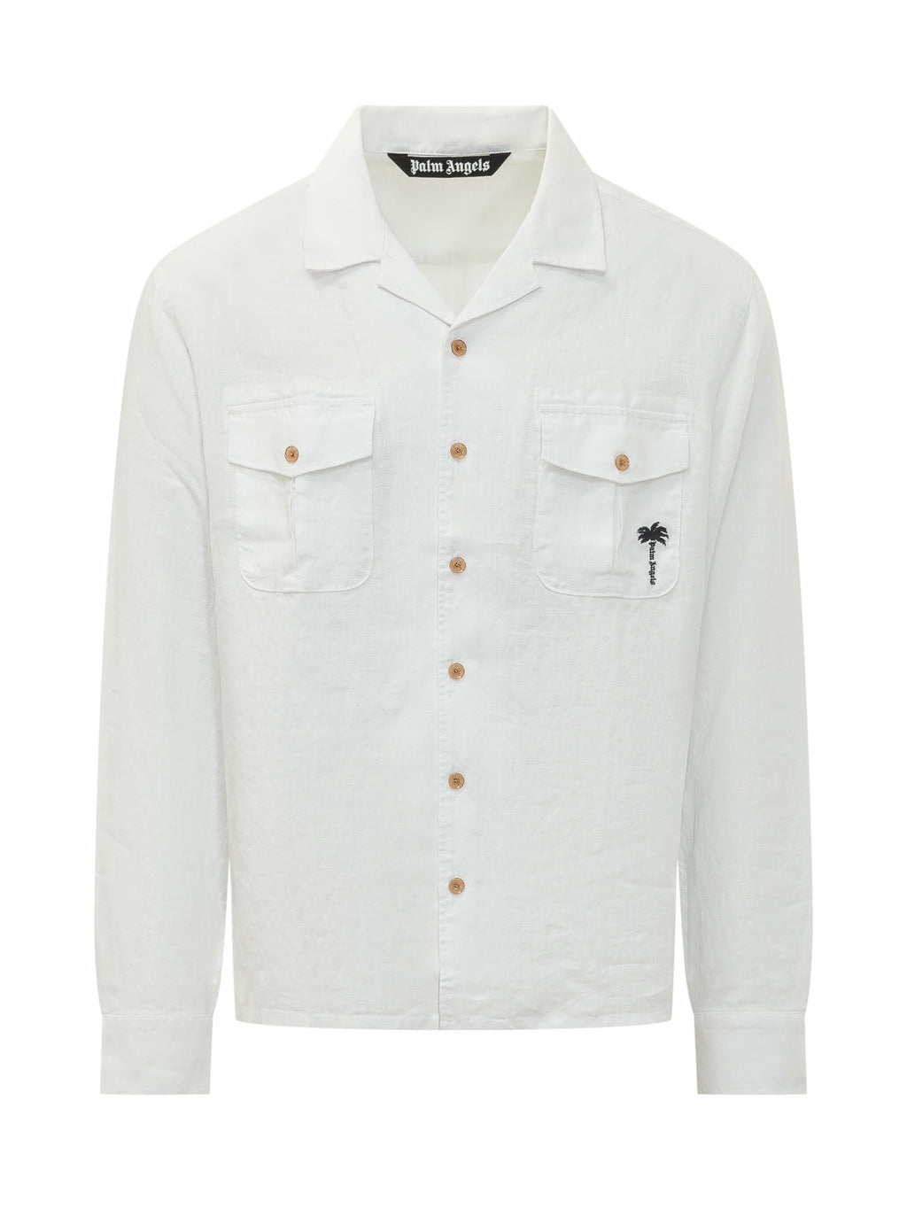 Long Sleeve Shirt With Collar And Pockets With Logo Palm angels – Гарантія оригінальності – боковий вид