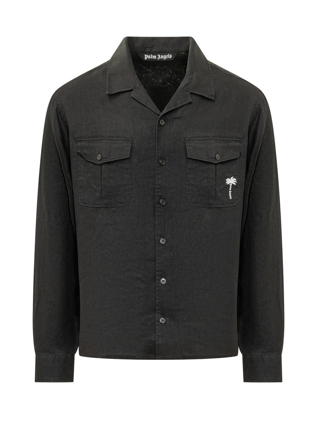 Long Sleeve Shirt With Collar And Pockets With Logo Palm angels – Гарантія оригінальності – боковий вид