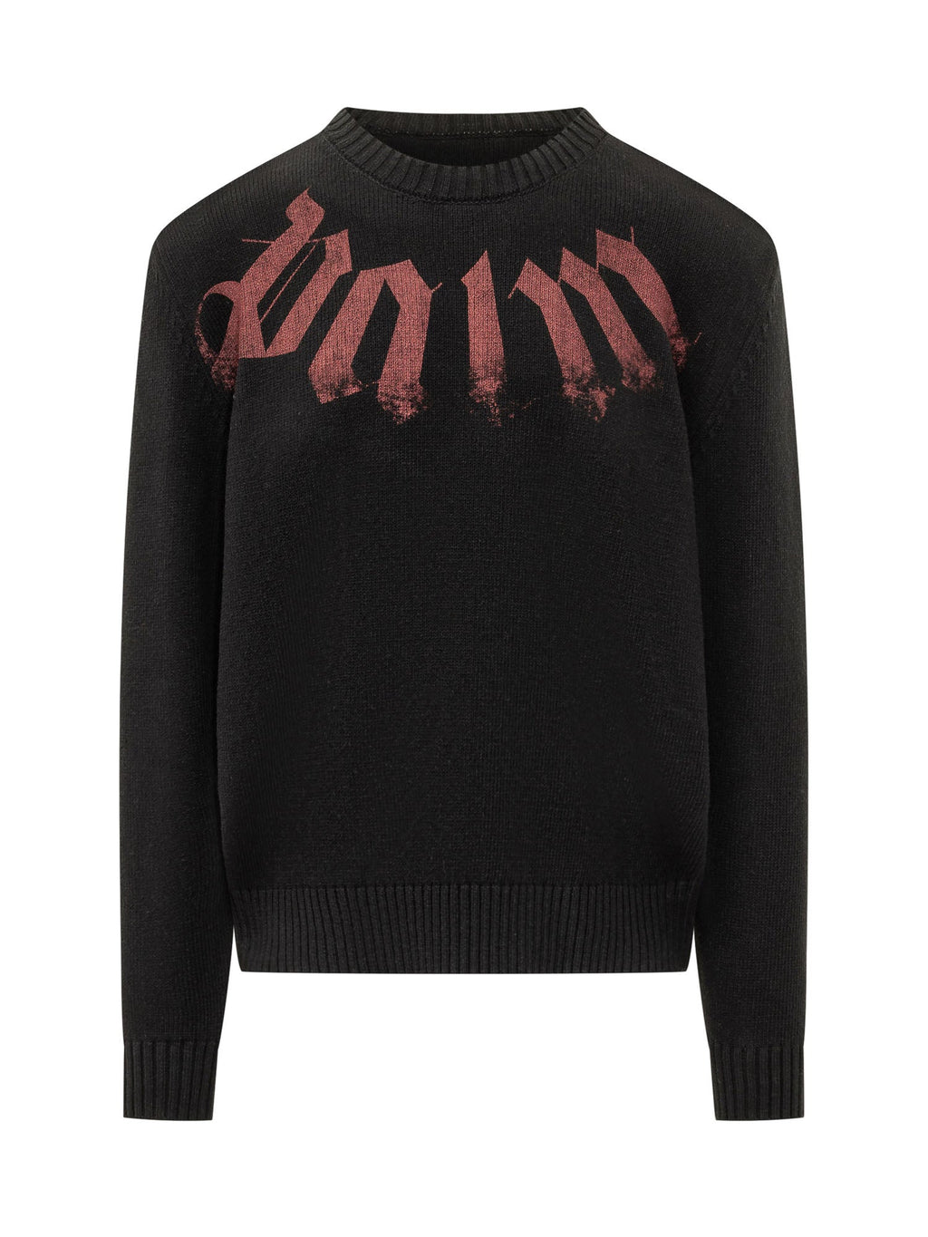Long Sleeve Sweater With Crew Neck And Logo Print Palm angels – Гарантія оригінальності – боковий вид