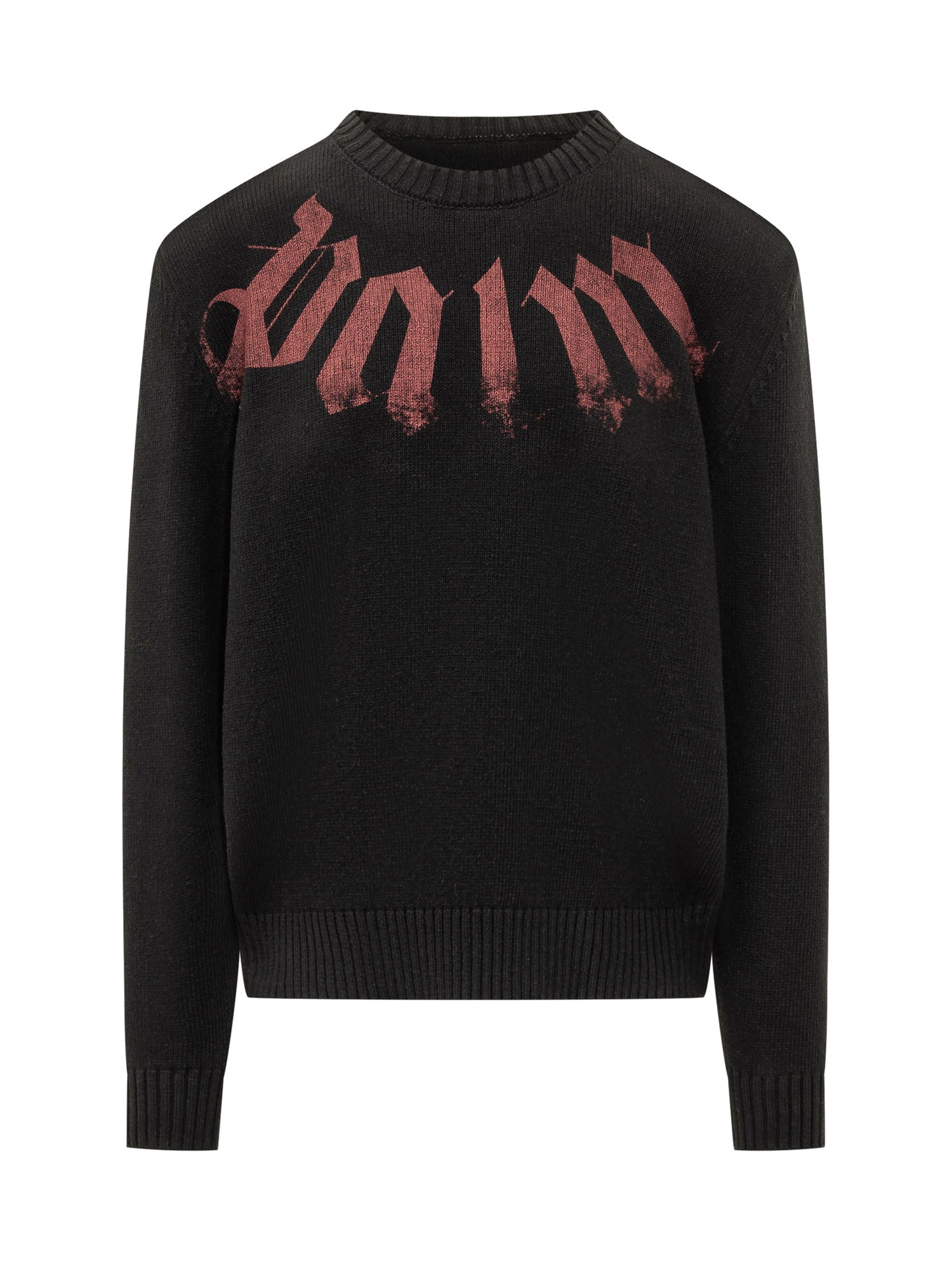Long Sleeve Sweater With Crew Neck And Logo Print Palm angels – Гарантія оригінальності – боковий вид
