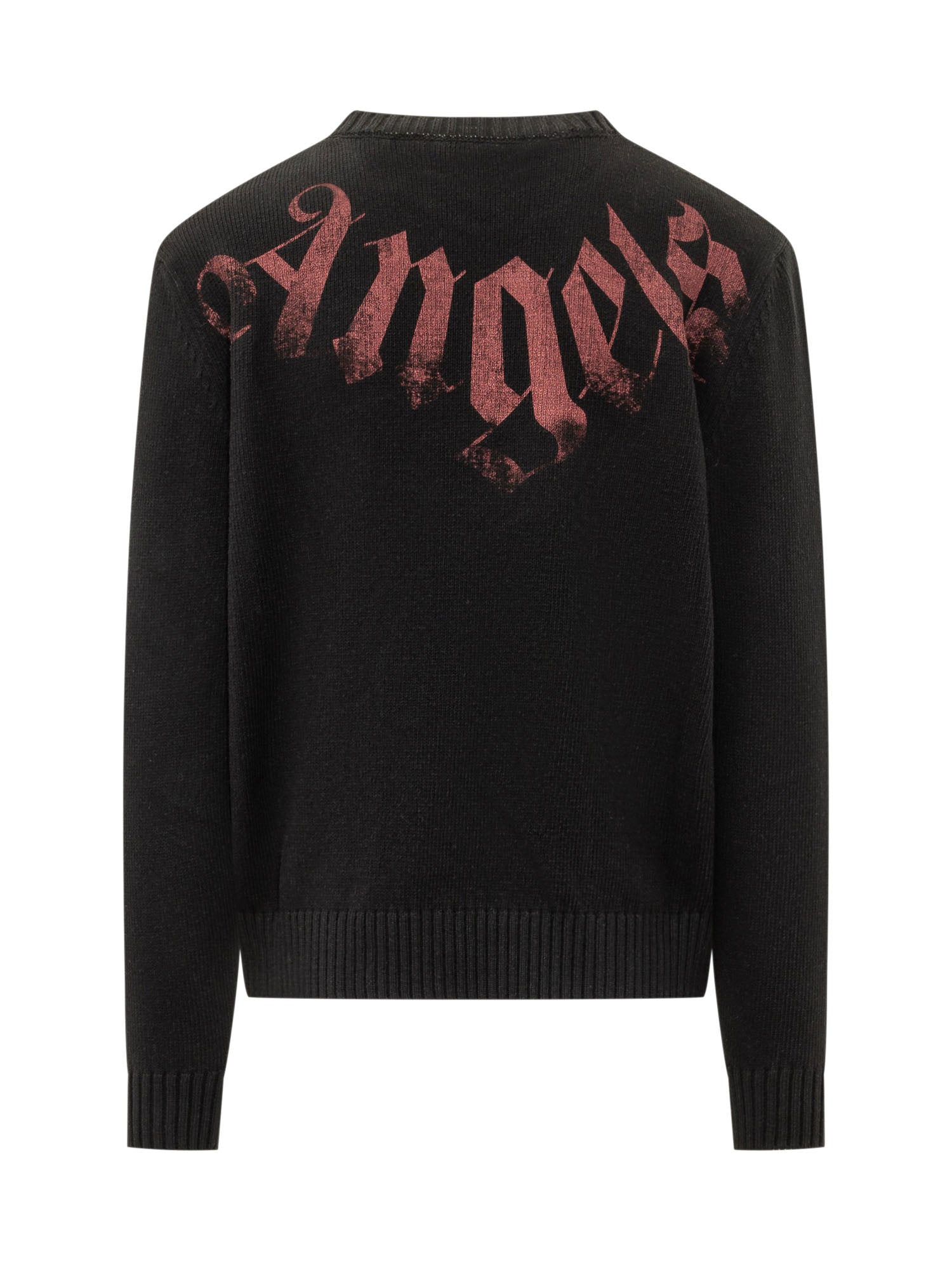 Long Sleeve Sweater With Crew Neck And Logo Print Palm angels – Гарантія оригінальності – вид ззаду