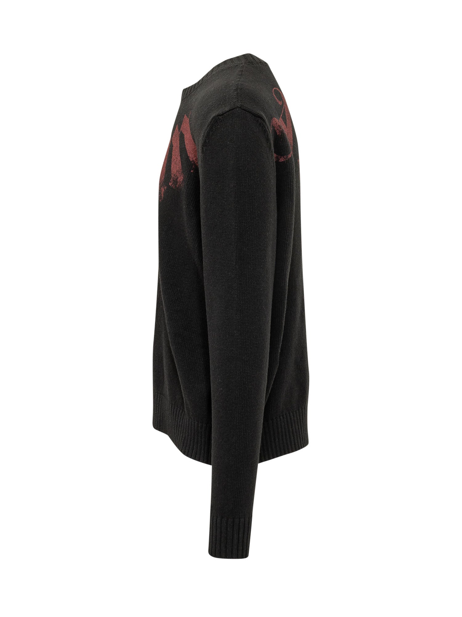 Long Sleeve Sweater With Crew Neck And Logo Print Palm angels – Гарантія оригінальності – детальний вид