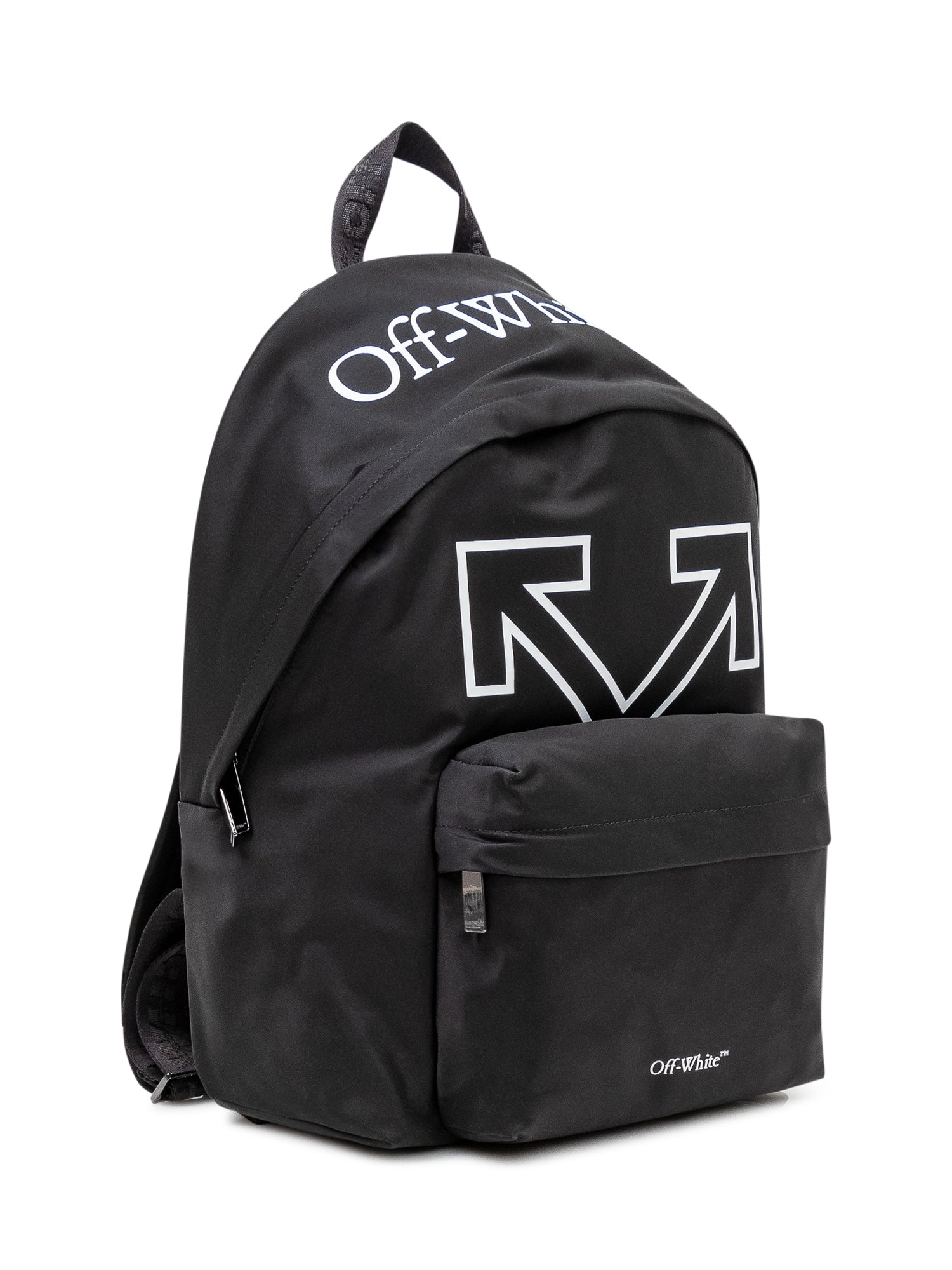 Heritage Backpack With Front Pocket And Logo Print Off-white – Гарантія оригінальності – вид ззаду