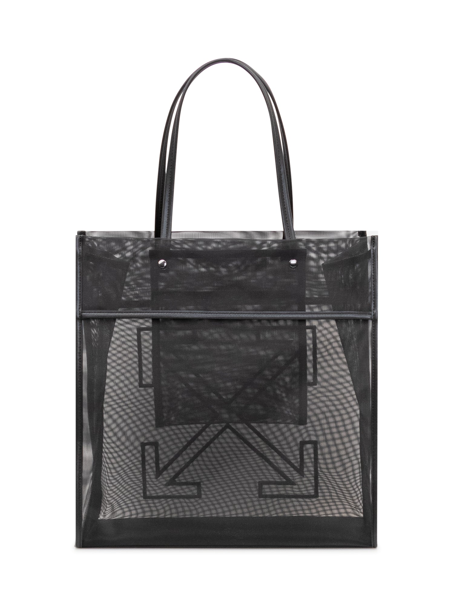 Market Tote Bag In Mesh With Double Handles And Logo Off-white – Гарантія оригінальності – детальний вид