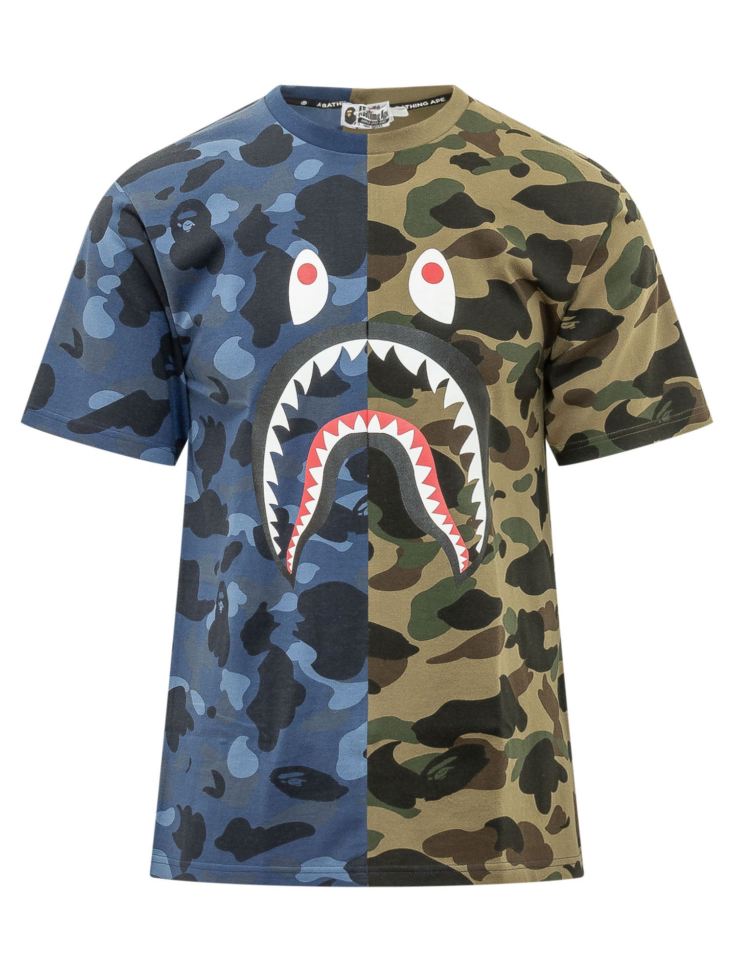 T-Shirt With Graphic Print And Camouflage Pattern A bathing ape – Гарантія оригінальності – боковий вид