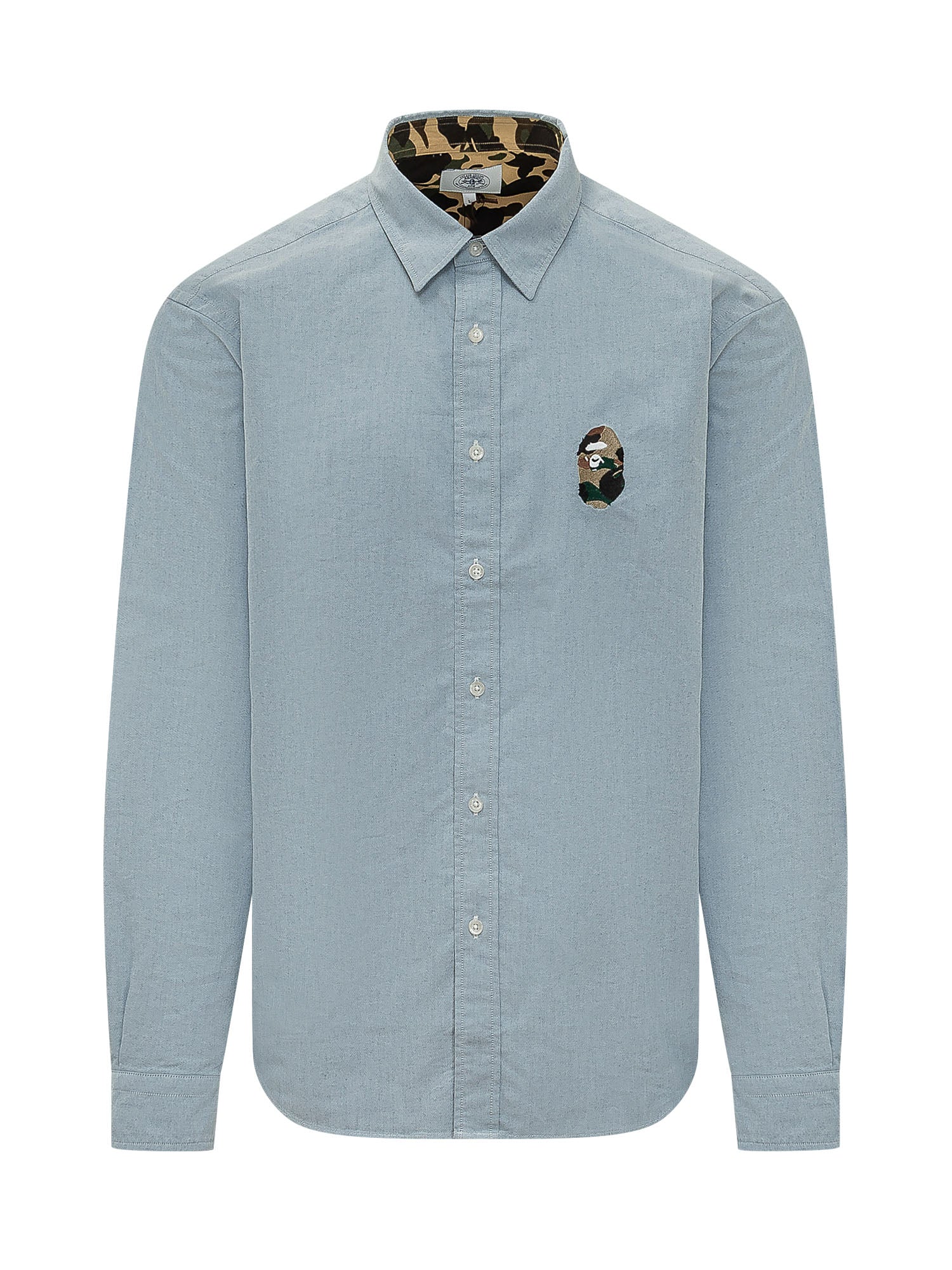 Shirt With Buttons And Embroidered Logo A bathing ape оригінал – Купити в Україні – боковий вид