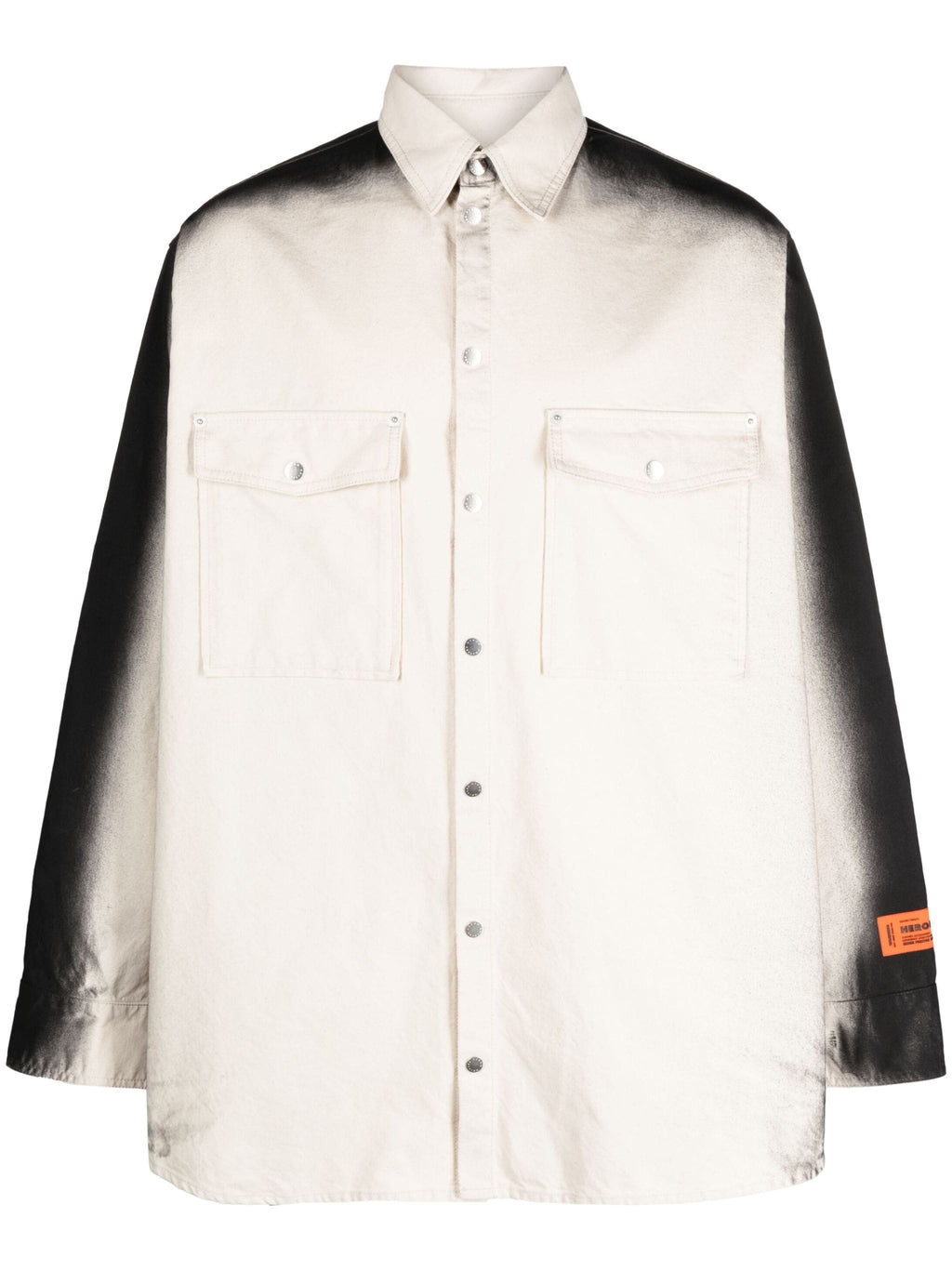 Оригінальна Faded-Effect Logo-Patch Shirt Heron preston – боковий вид