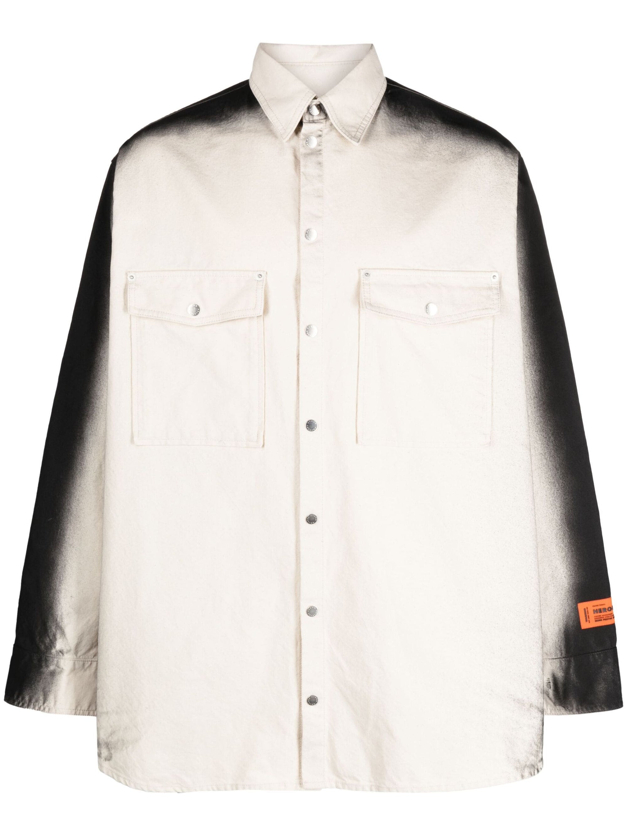 Оригінальна Faded-Effect Logo-Patch Shirt Heron preston – боковий вид