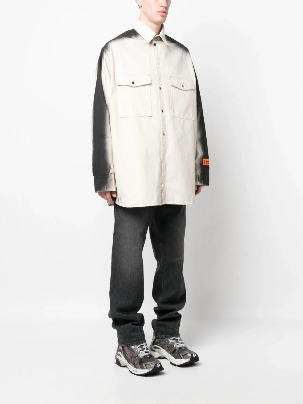 Оригінальна Faded-Effect Logo-Patch Shirt Heron preston – детальний вид