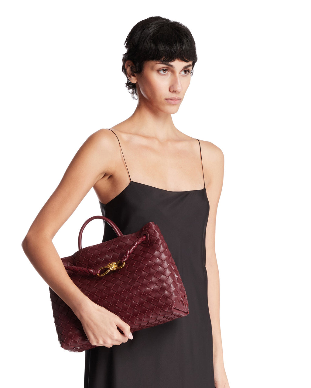 Burgundy Medium Andiamo Bag Bottega veneta оригінал – Купити в Україні – детальний вид