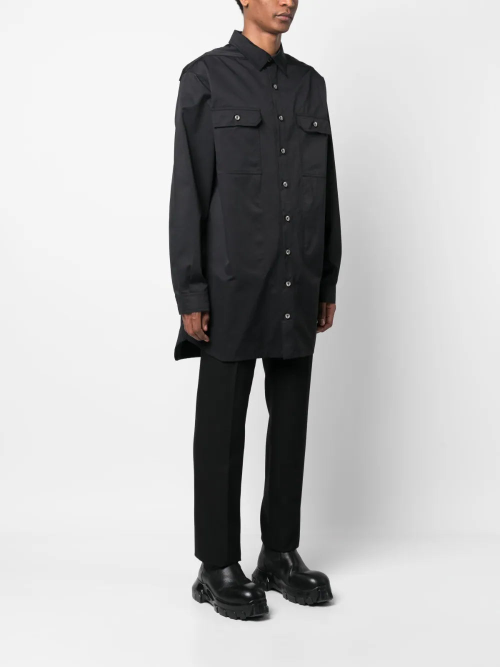Cotton Shirt Jacket Rick owens оригінал – Купити в Україні – збільшений вид