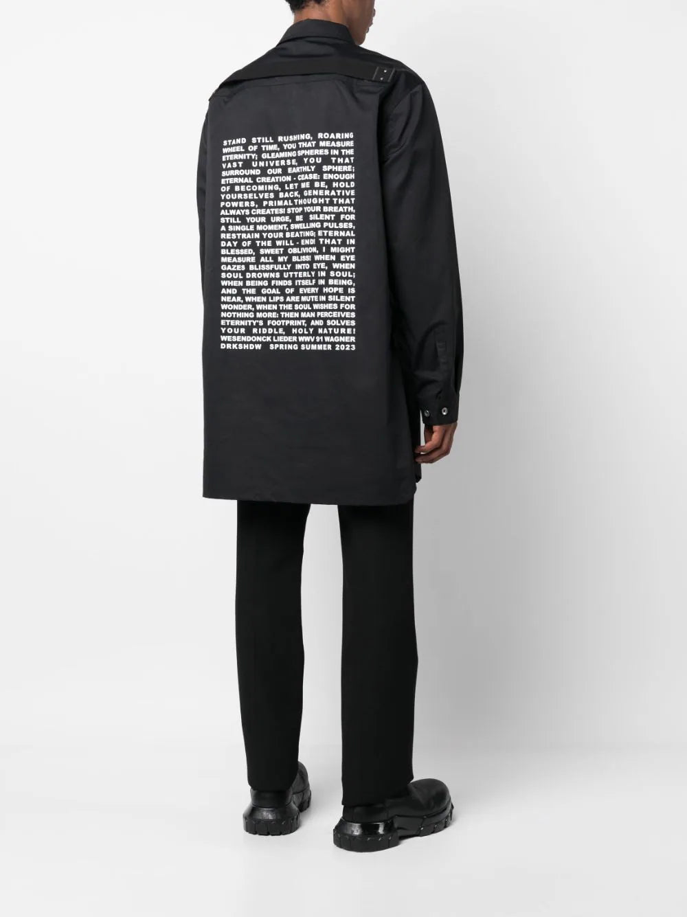 Cotton Shirt Jacket Rick owens оригінал – Купити в Україні – вид ззаду