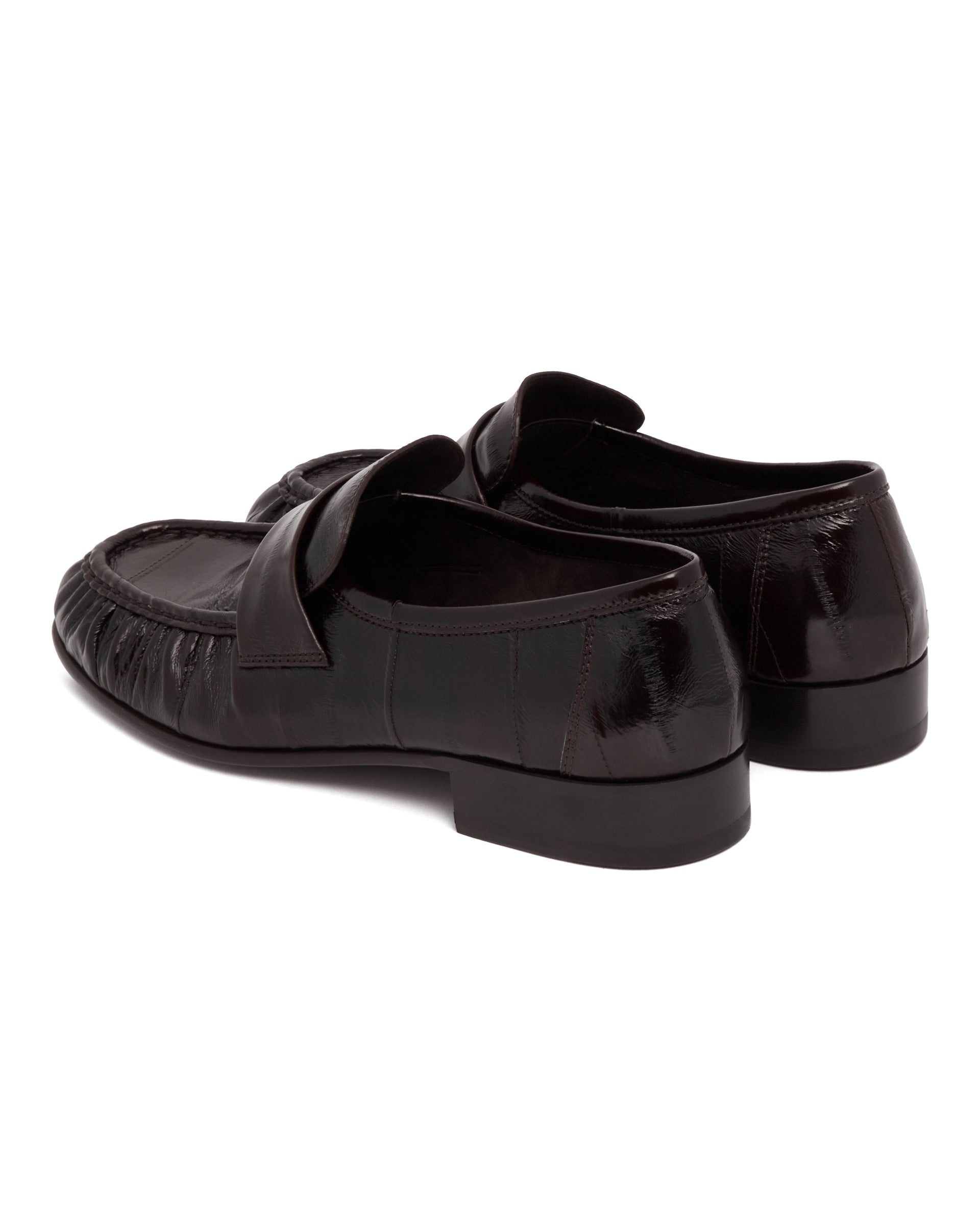 Black Eelskin Loafers - THE ROW