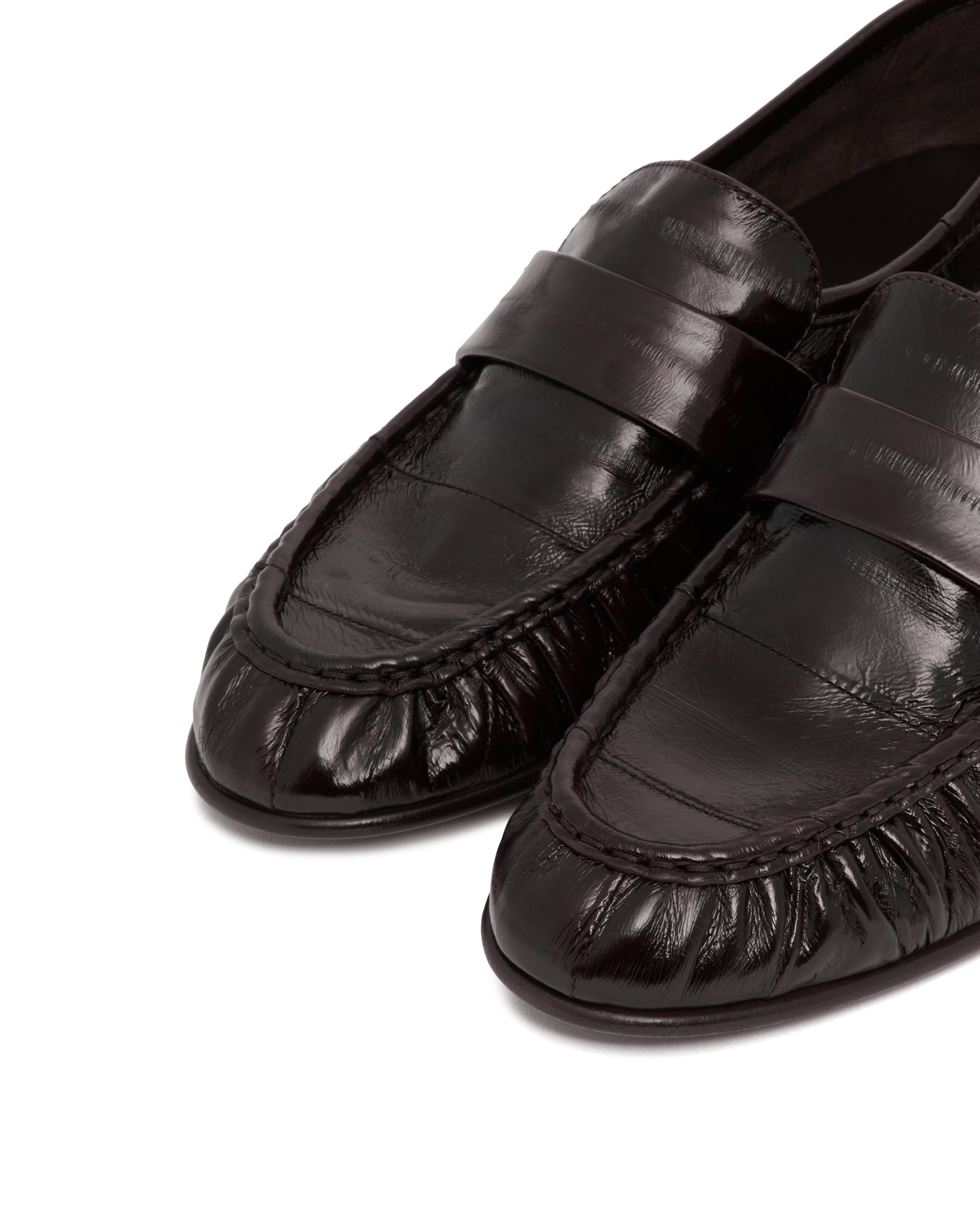 Black Eelskin Loafers - THE ROW