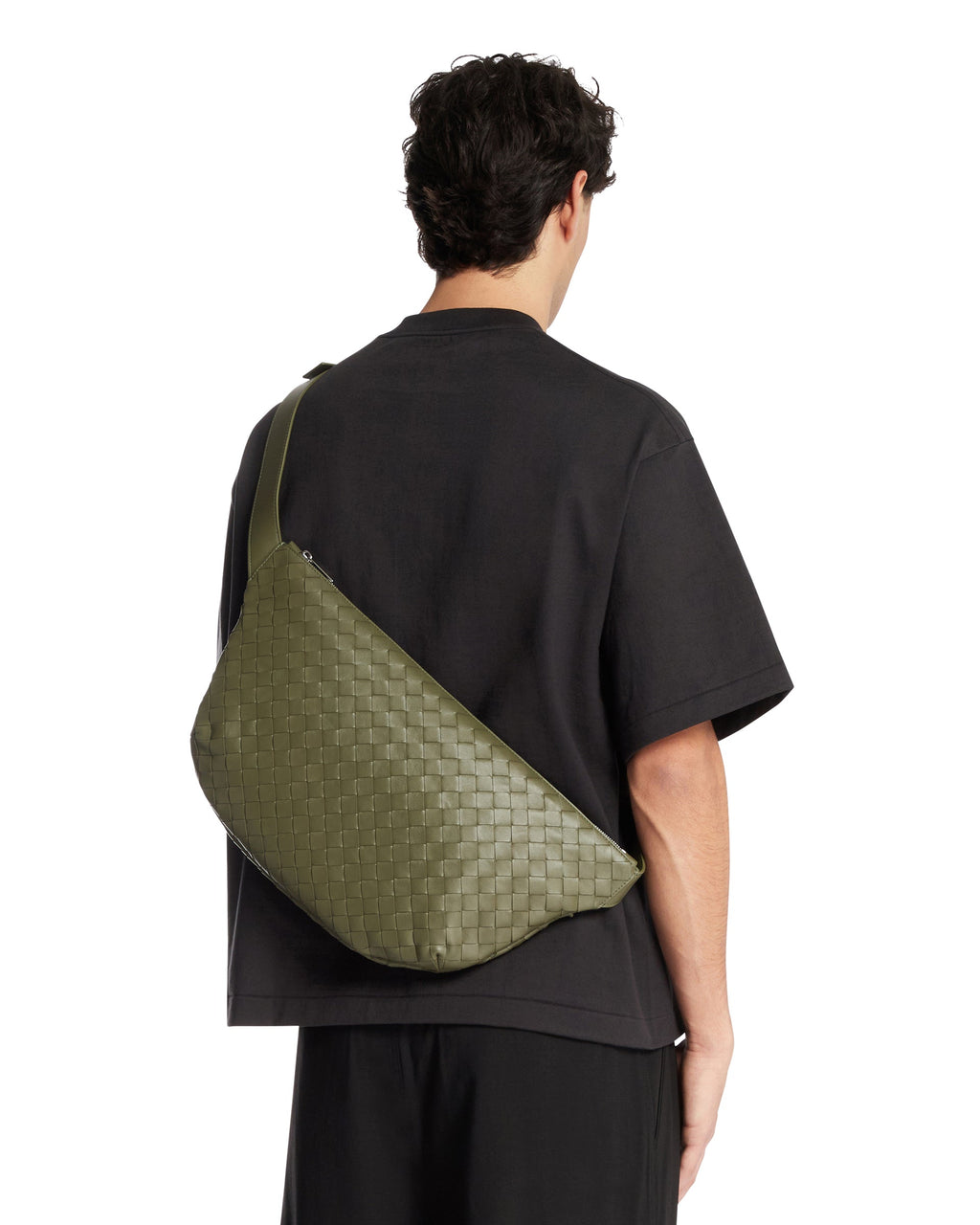 Green Intrecciato Day Sling Bag Bottega veneta – Гарантія оригінальності – детальний вид