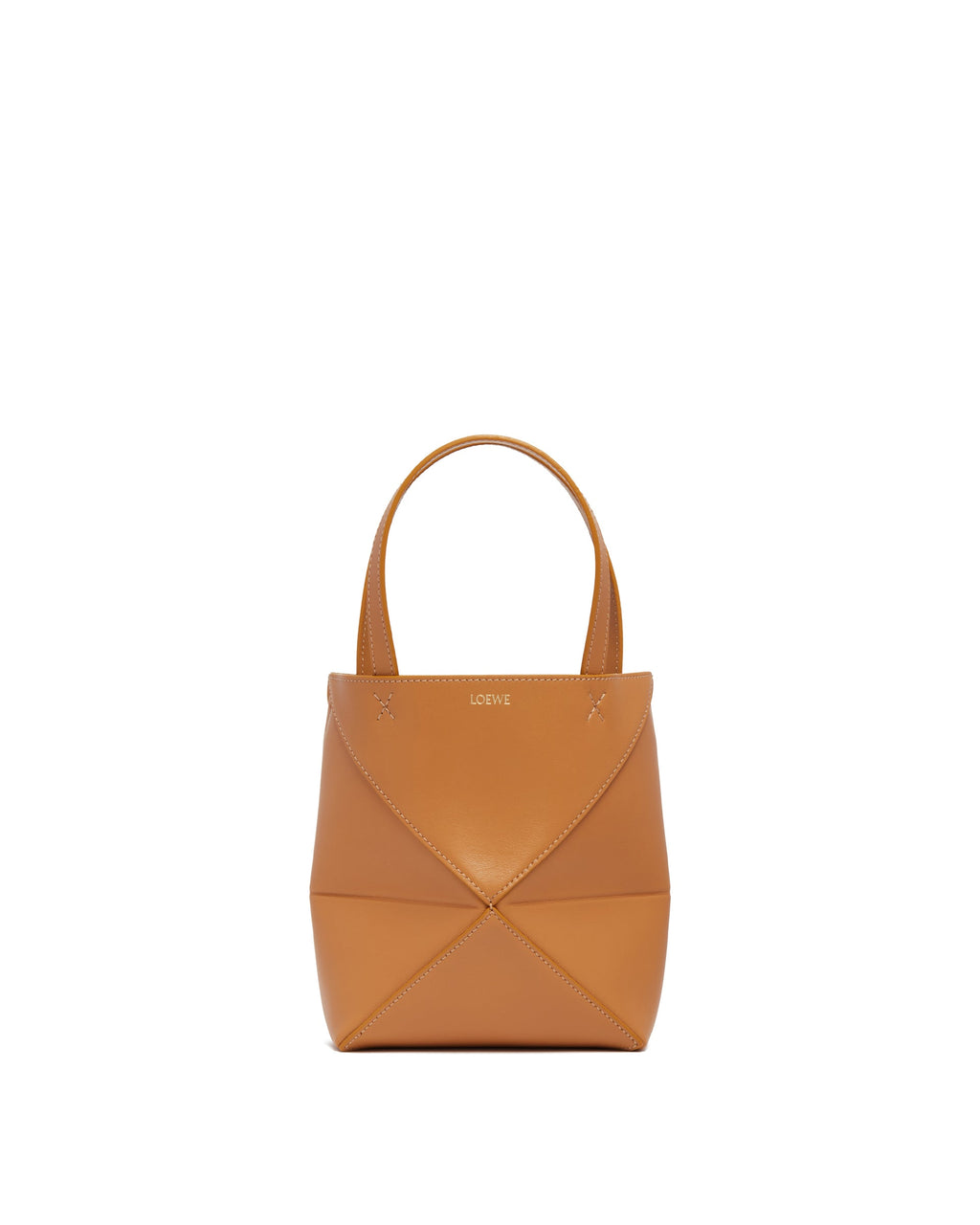 Beige Small Puzzle Fold Tote Loewe – Гарантія оригінальності – боковий вид