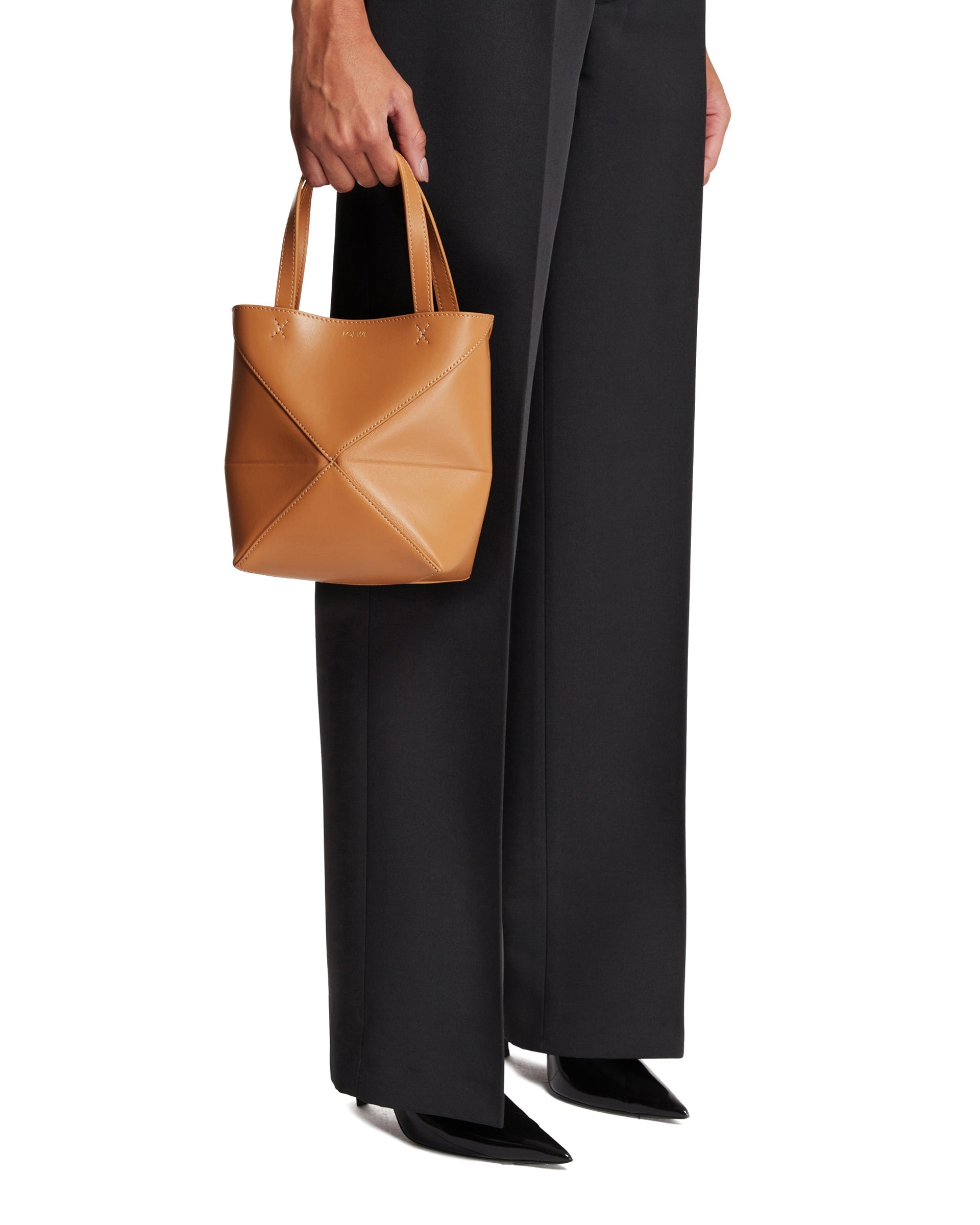 Beige Small Puzzle Fold Tote Loewe – Гарантія оригінальності – детальний вид