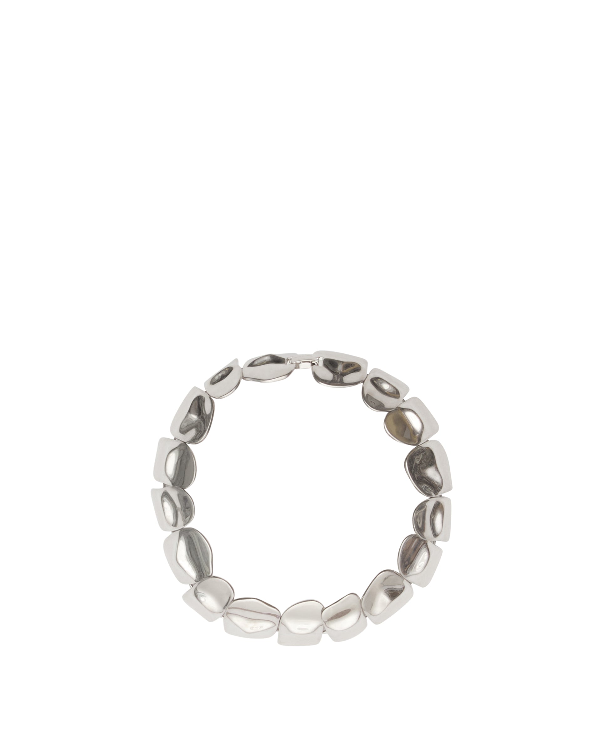 Silver Croco Scale Brass Necklace Acne studios – Гарантія оригінальності – боковий вид
