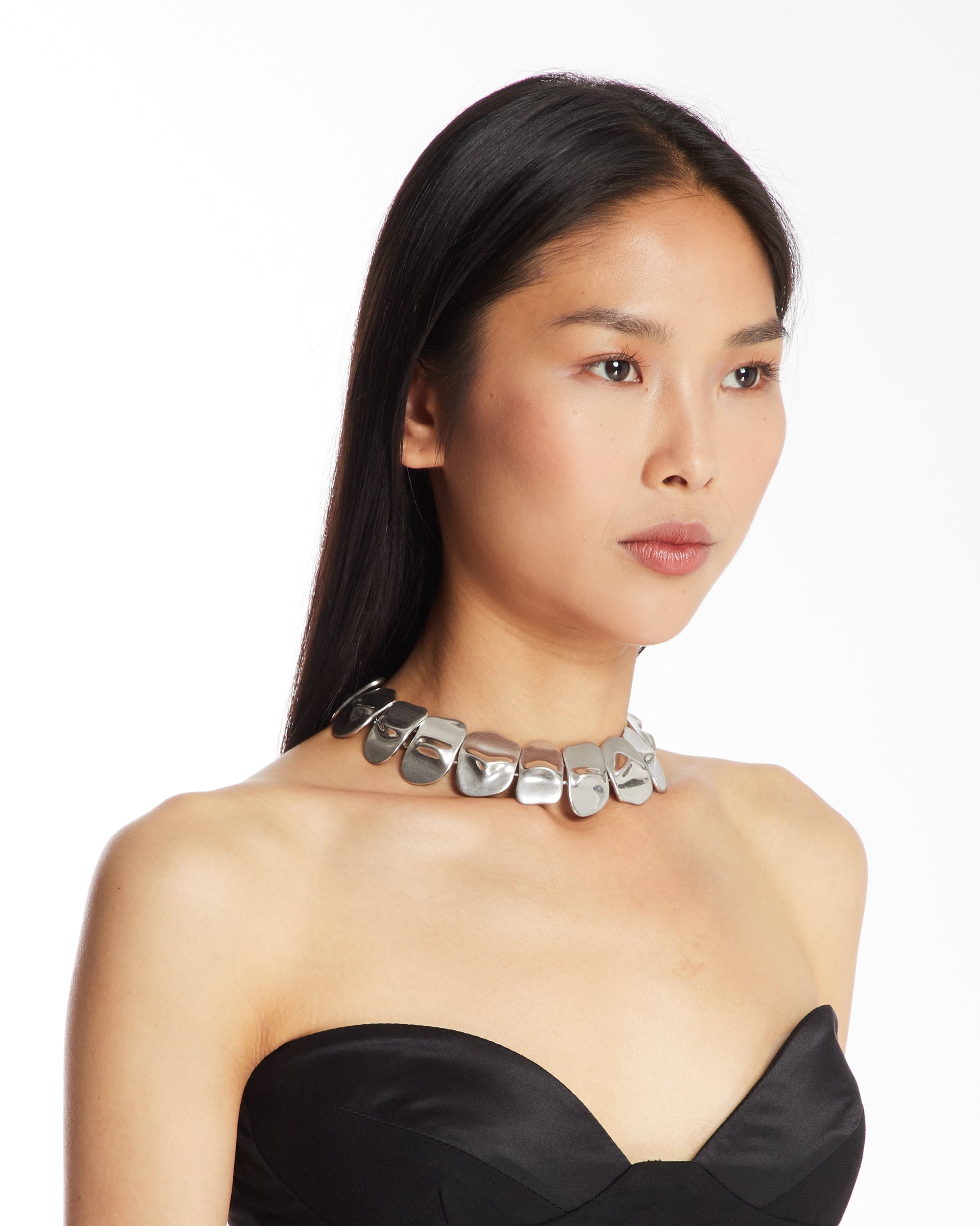 Silver Croco Scale Brass Necklace Acne studios – Гарантія оригінальності – детальний вид
