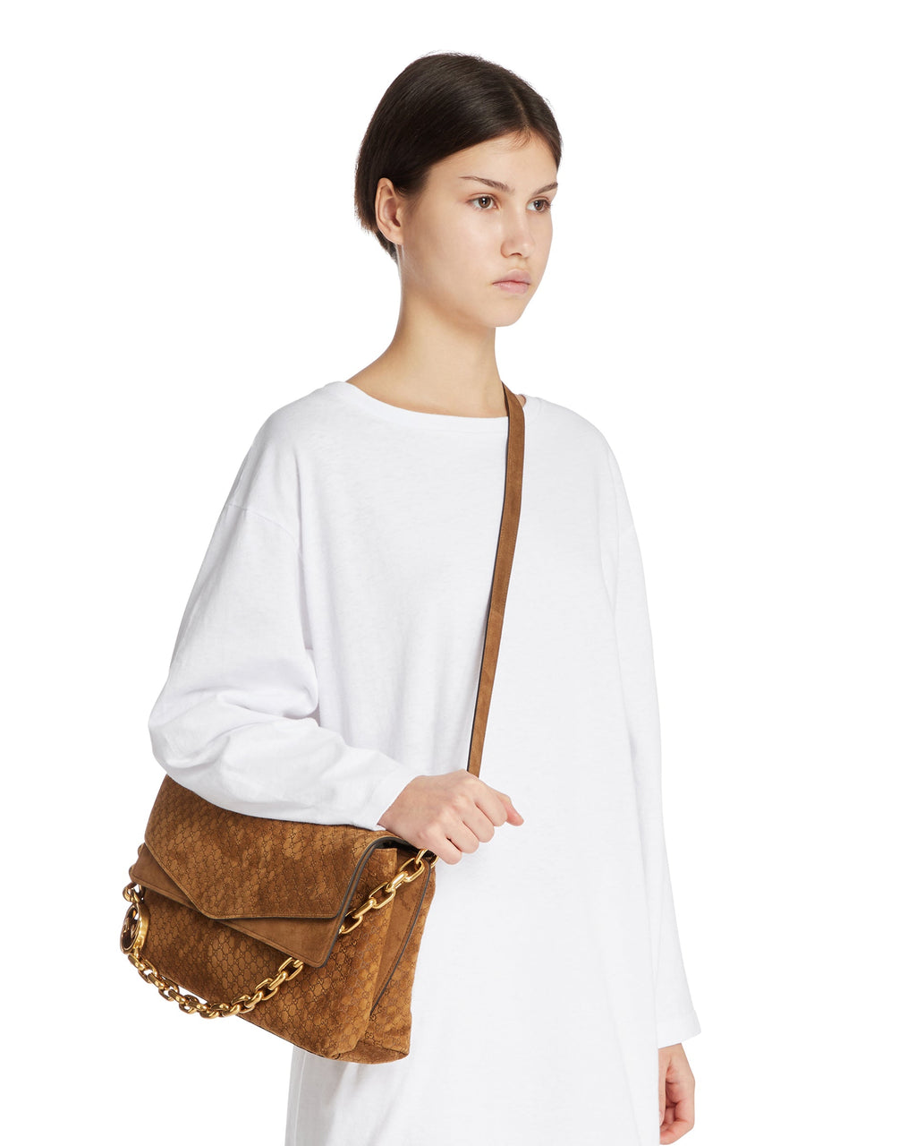 Brown Large Chain Shoulder Bag Gucci – Гарантія оригінальності – детальний вид