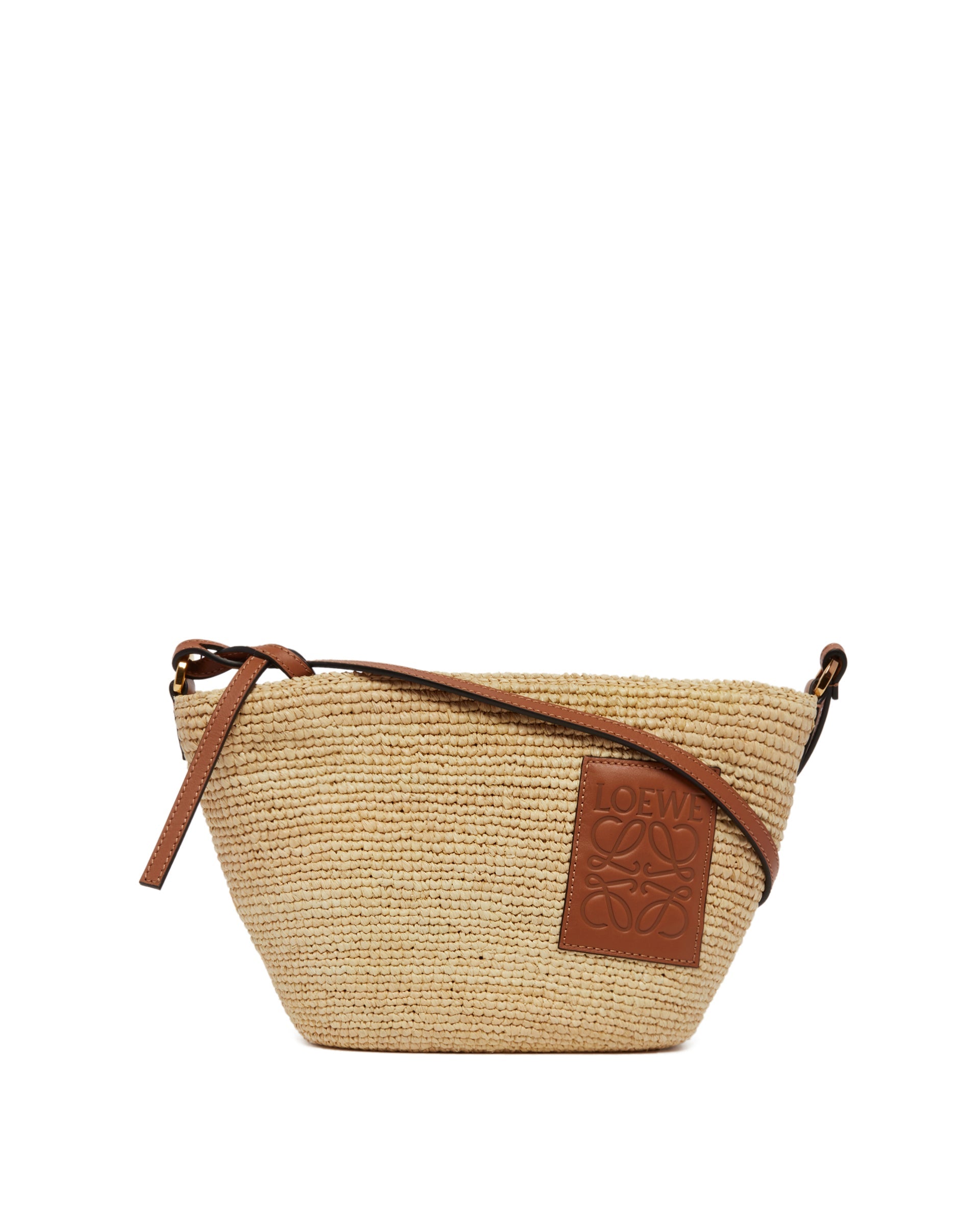Оригінальна Beige Raffia Shoulder Bag Loewe – боковий вид
