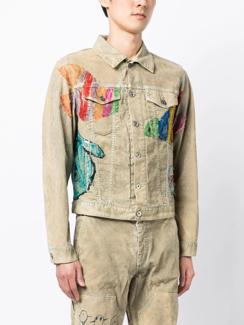 Cartoon Graphic Print Jacket Off-white оригінал – Купити в Україні – детальний вид