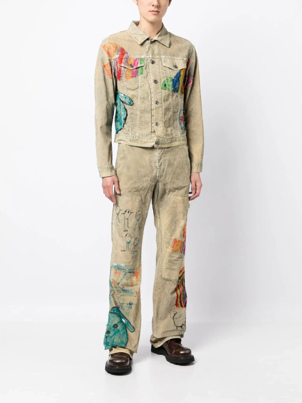 Cartoon Graphic Print Jacket Off-white оригінал – Купити в Україні – вид ззаду