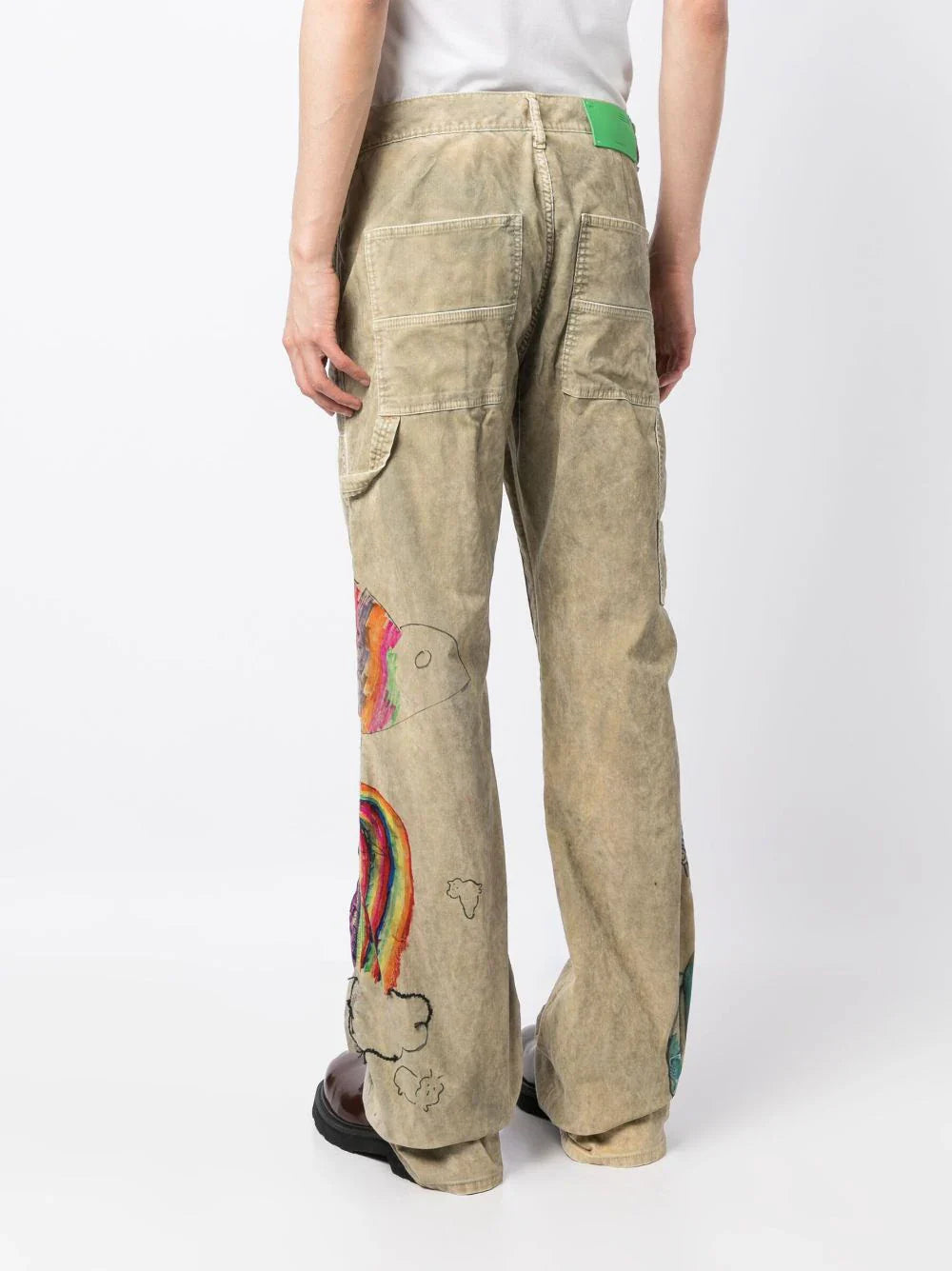 Cartoon Flared Carpenter Pants Off-white оригінал – Купити в Україні – збільшений вид