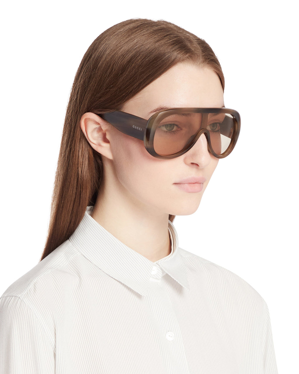 Beige Rectangular Sunglasses Gucci – Гарантія оригінальності – детальний вид