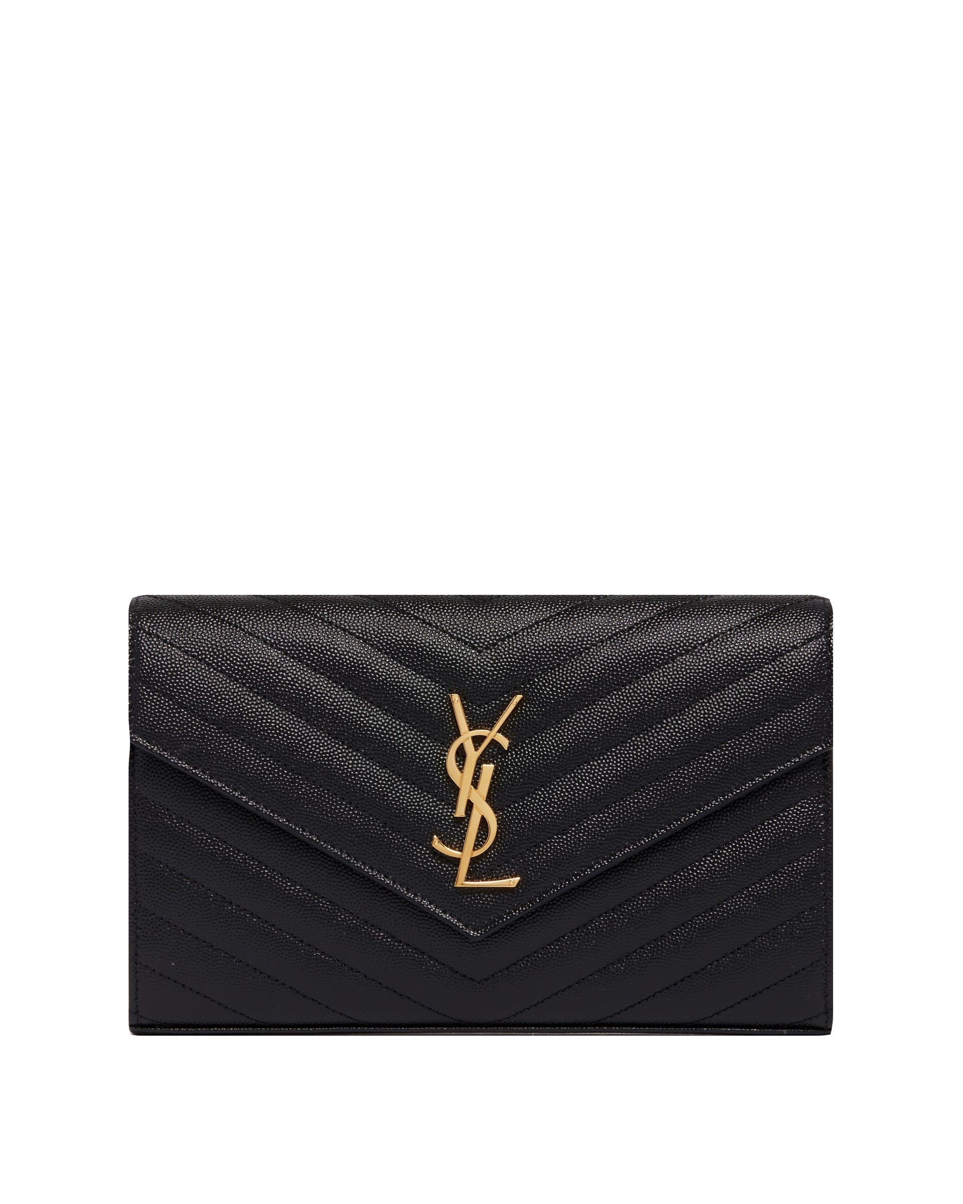 Оригінальна Black Cassandre Chain Wallet Saint laurent – боковий вид