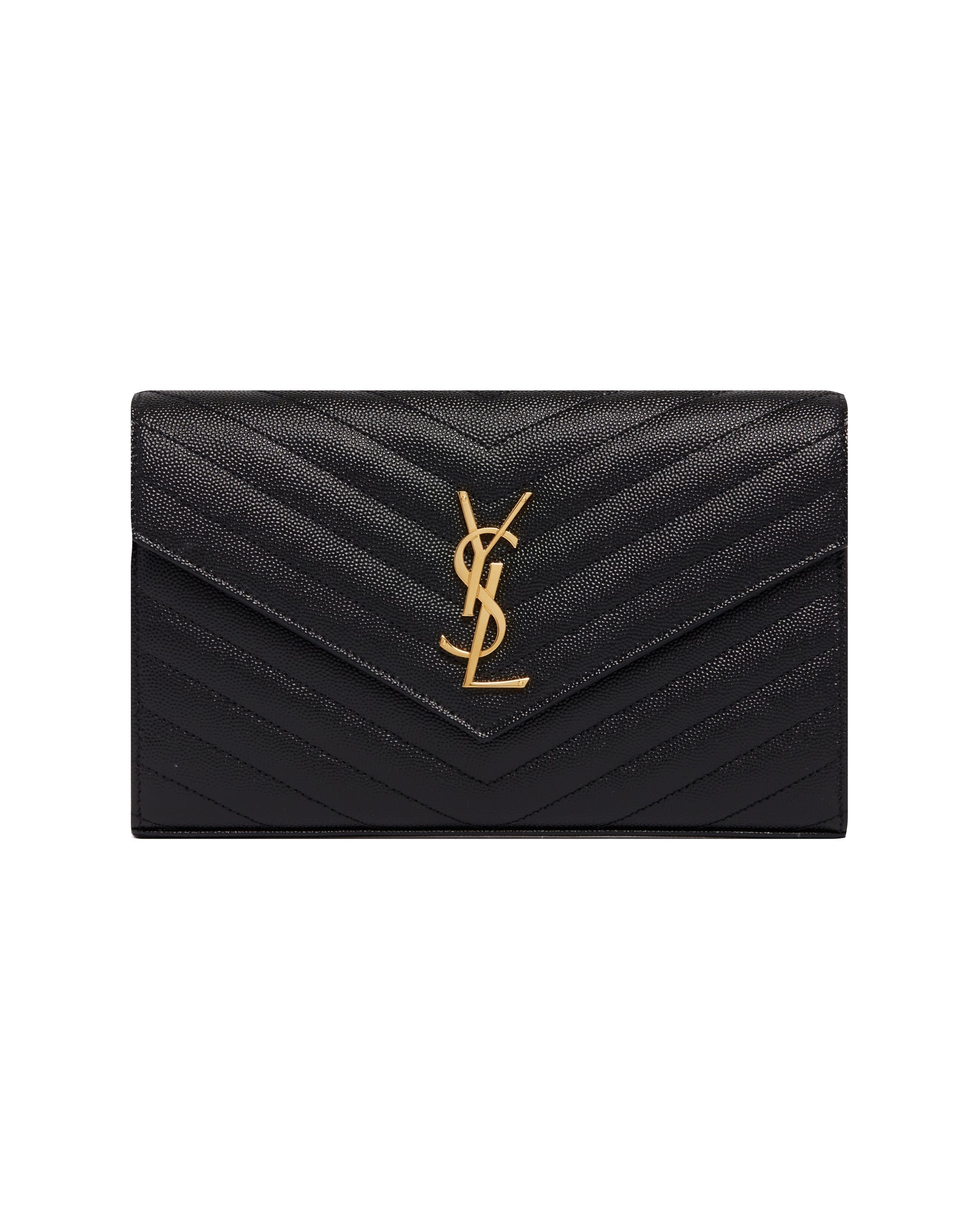 Оригінальна Black Cassandre Chain Wallet Saint laurent – вид ззаду
