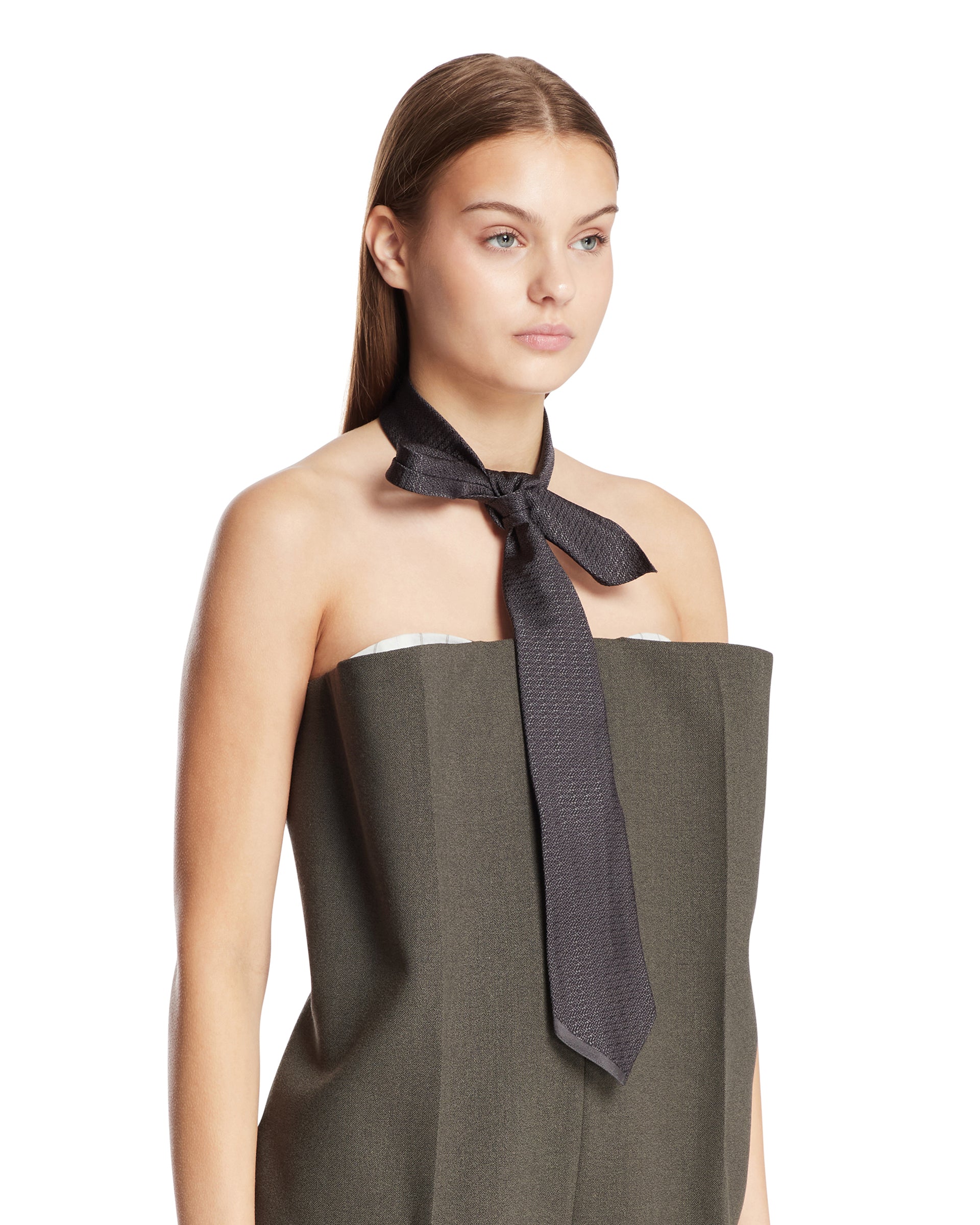 Оригінальна Gray Textured Tie Maison margiela – детальний вид