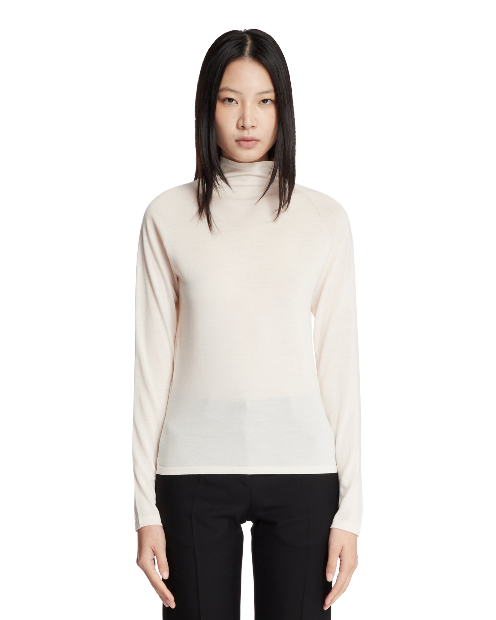 White Turtleneck Sweater The row оригінал – Купити в Україні – боковий вид