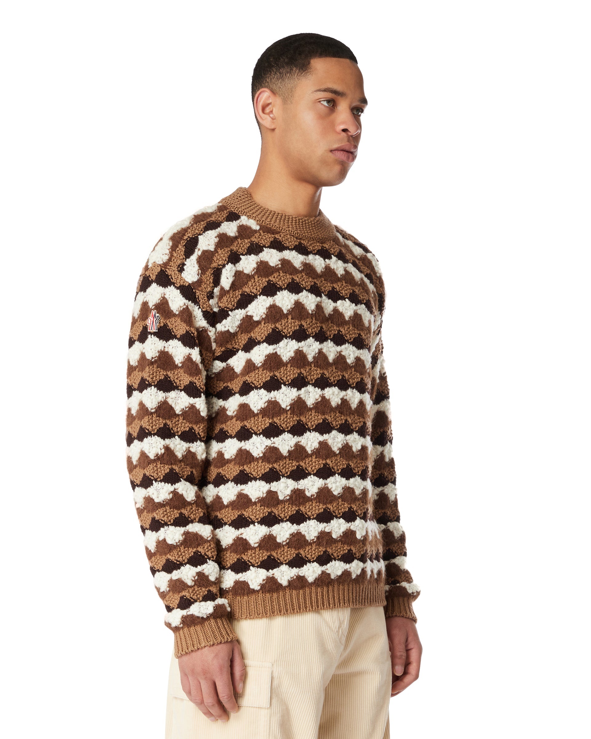 Geometric Pattern Wool-Blend Sweater Moncler – Гарантія оригінальності – вид ззаду