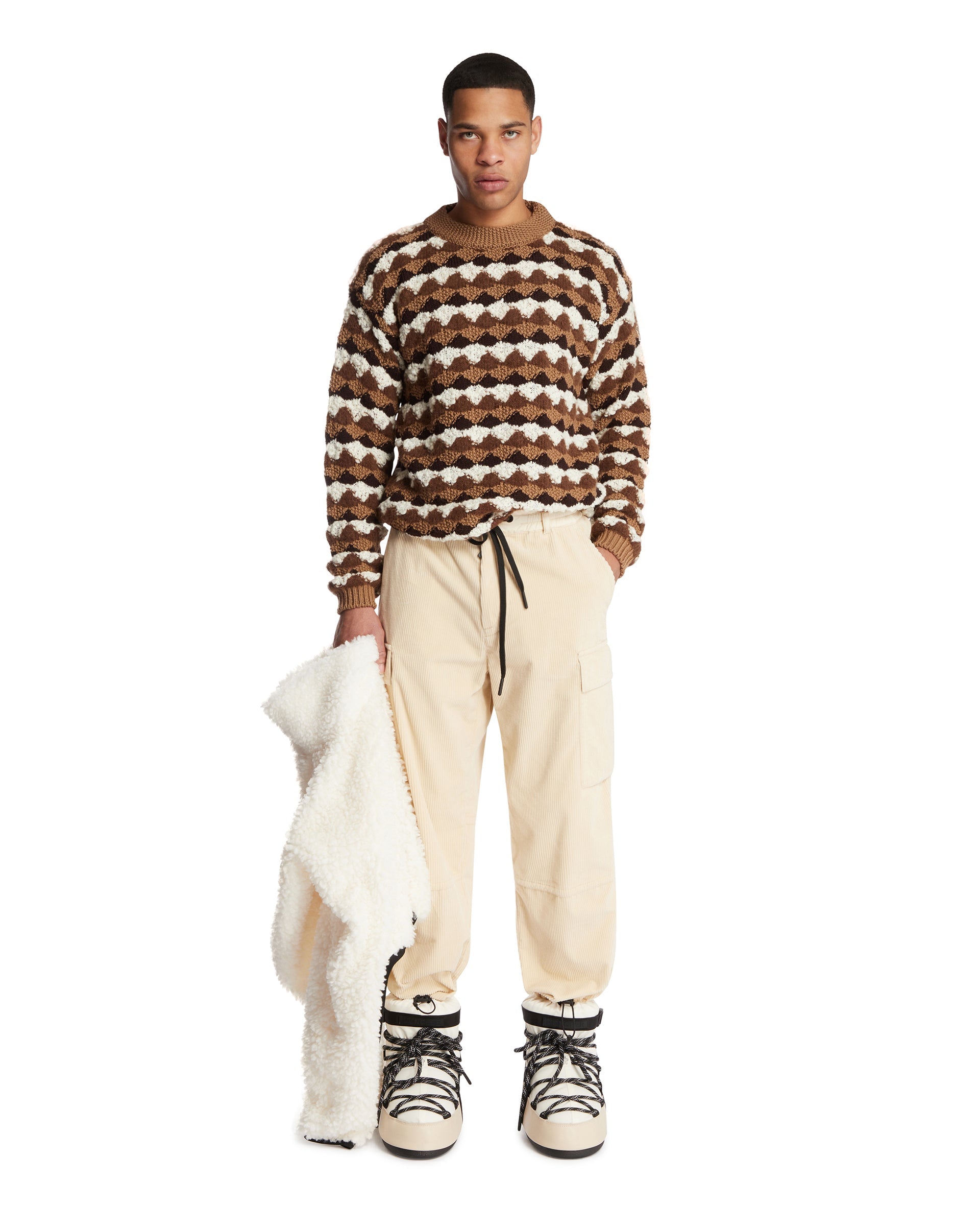 Geometric Pattern Wool-Blend Sweater Moncler – Гарантія оригінальності – детальний вид
