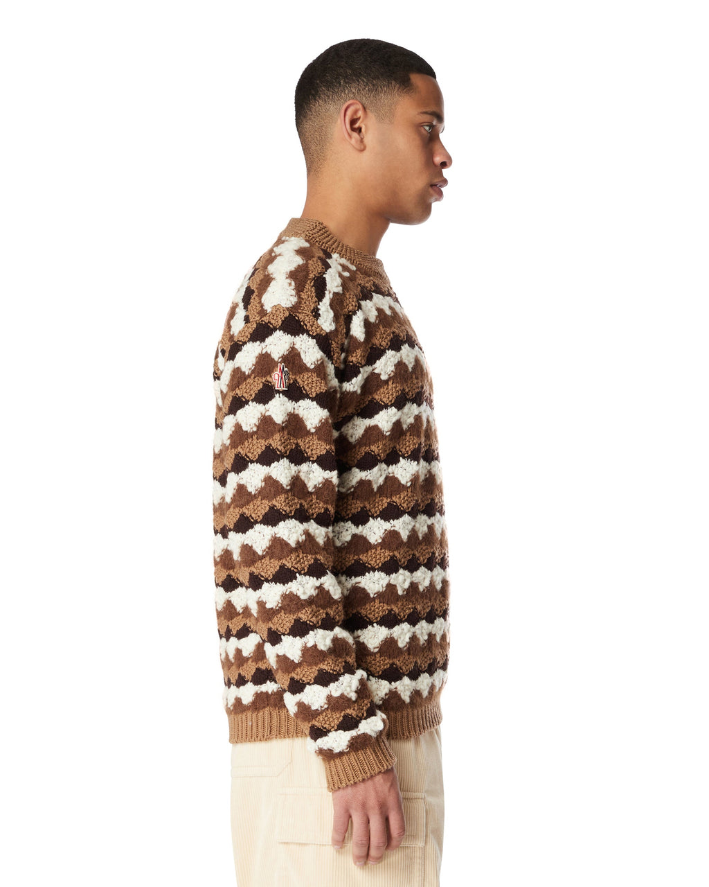 Geometric Pattern Wool-Blend Sweater Moncler – Гарантія оригінальності – збільшений вид