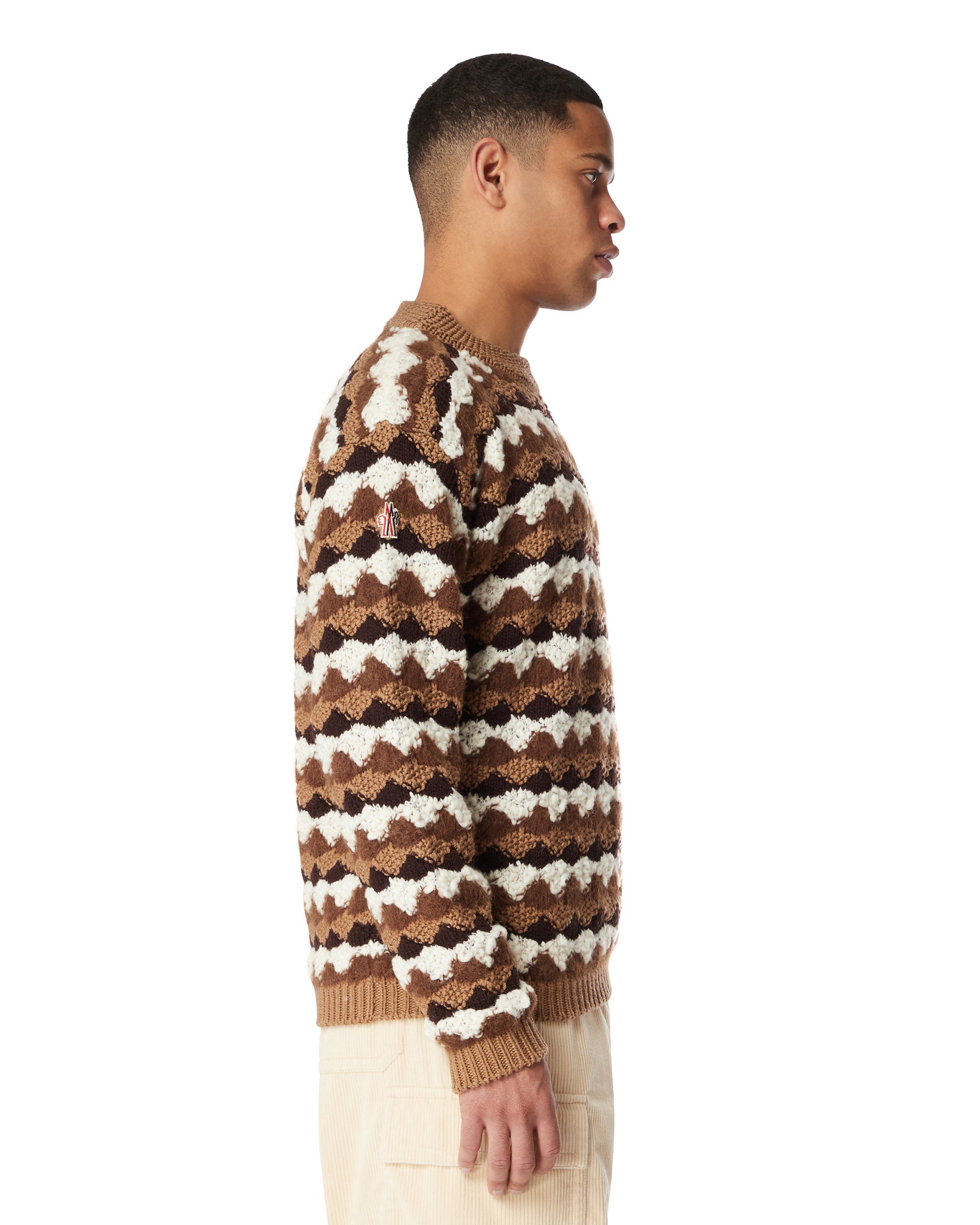 Geometric Pattern Wool-Blend Sweater Moncler – Гарантія оригінальності – збільшений вид
