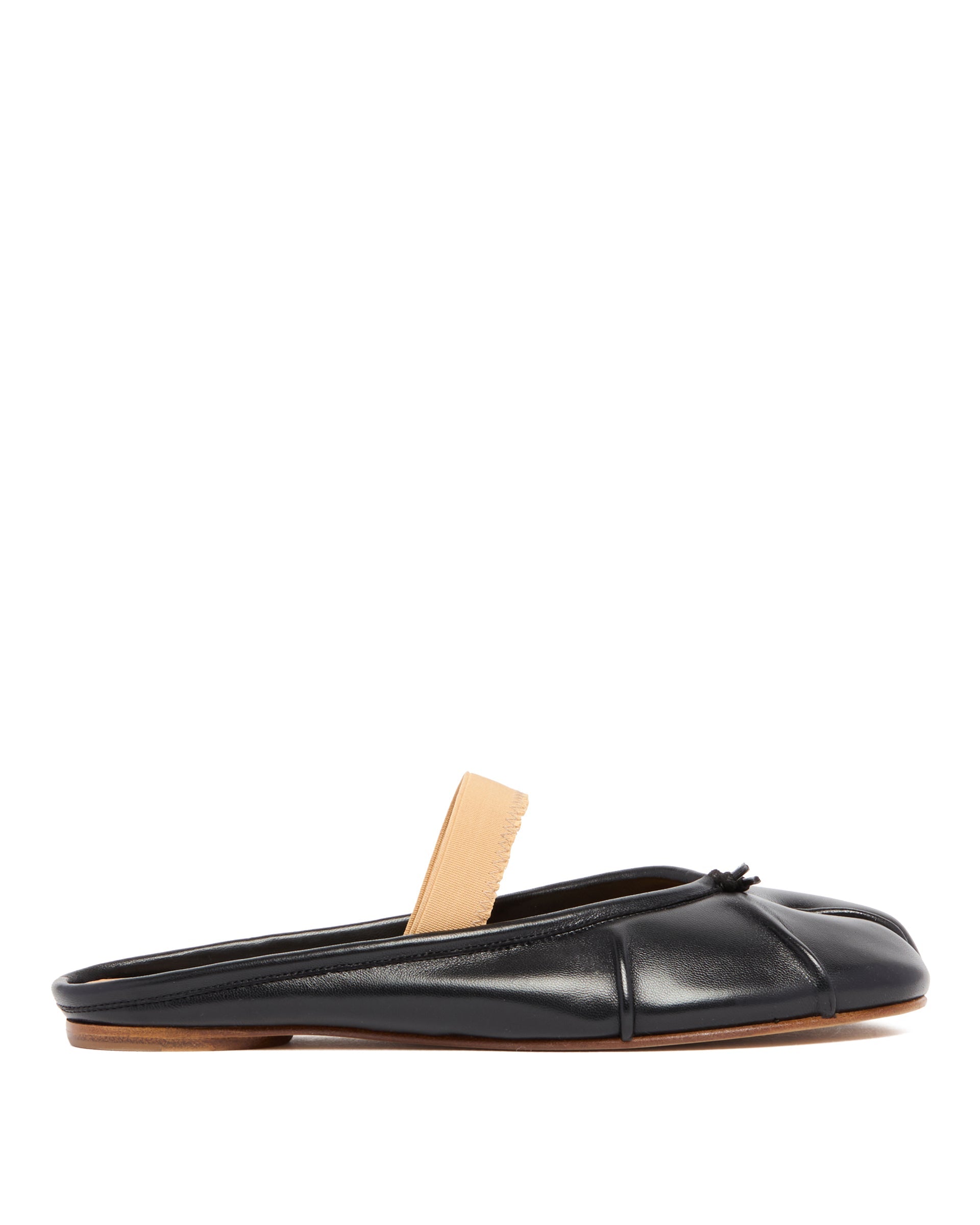 Black Tabi Ballerinas With Elastic Strap Maison margiela – Гарантія оригінальності – боковий вид