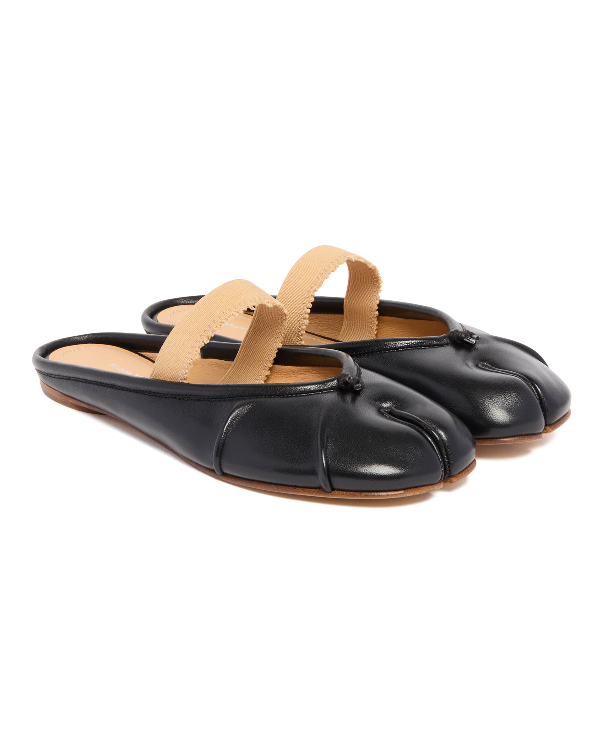 Black Tabi Ballerinas With Elastic Strap Maison margiela – Гарантія оригінальності – детальний вид