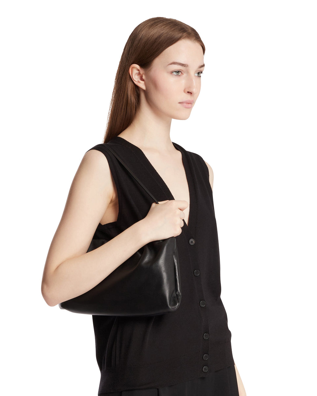 Оригінальна Black XL Leather Bourse Clutch The row – детальний вид