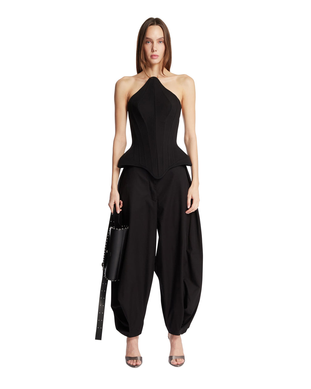 Black Cotton And Silk Balloon Pants Loewe – Гарантія оригінальності – детальний вид