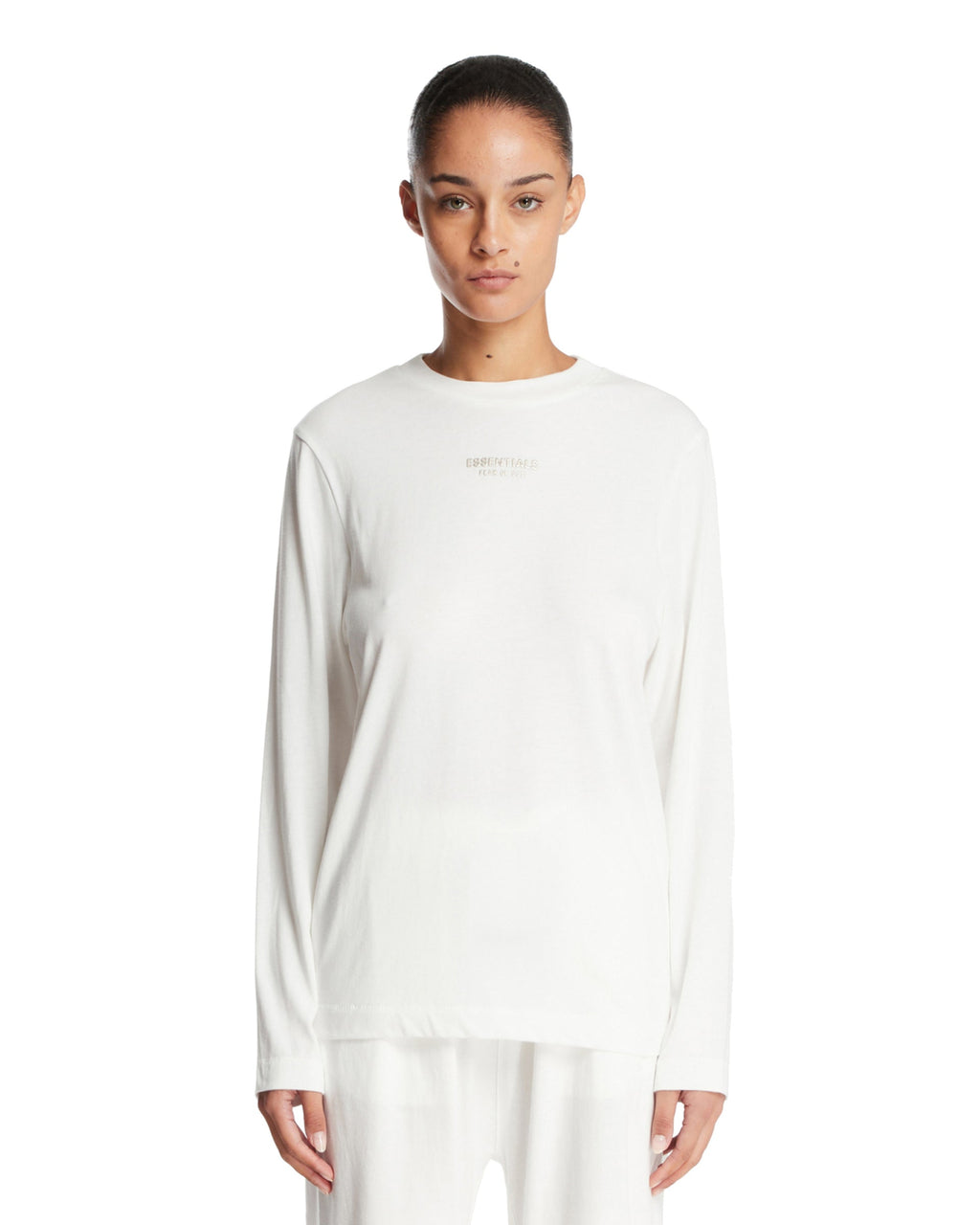 White Long Sleeve T-Shirt. Fear of god оригінал – Купити в Україні – боковий вид
