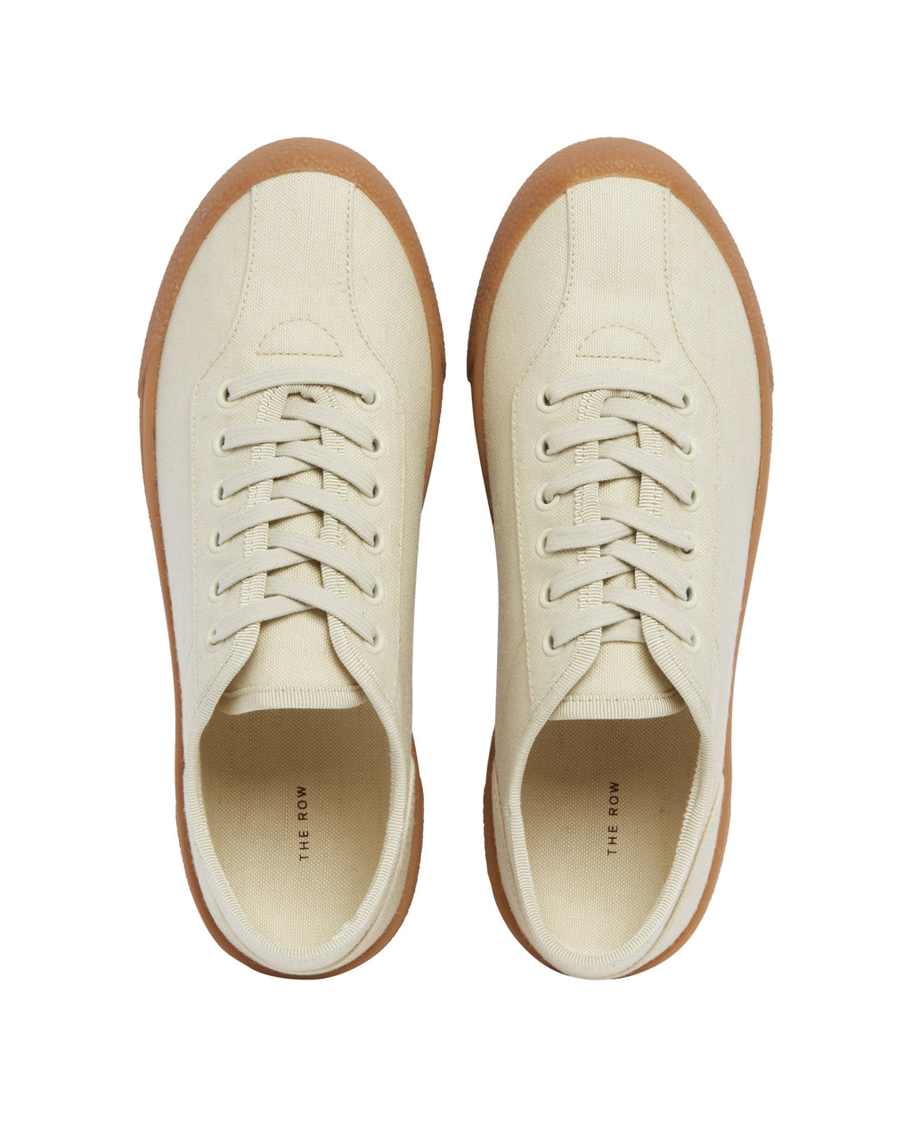 Beige Viscose And Linen Canvas Sneakers The row оригінал – Купити в Україні – детальний вид