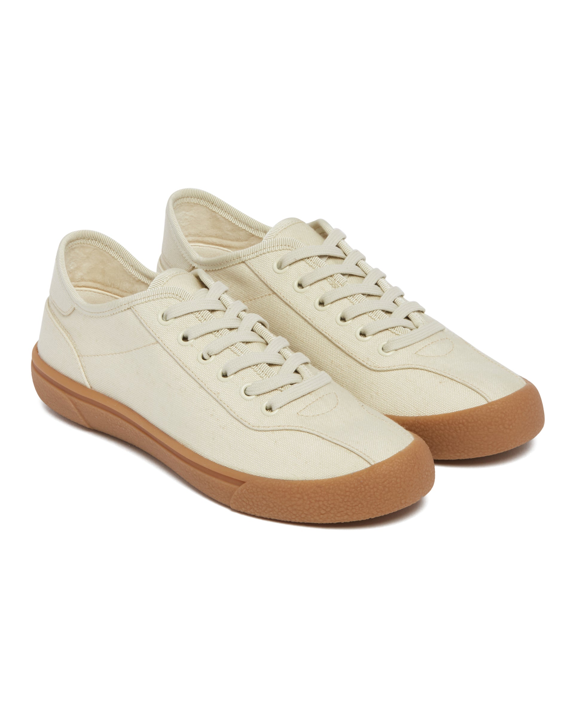 Beige Viscose And Linen Canvas Sneakers The row оригінал – Купити в Україні – збільшений вид