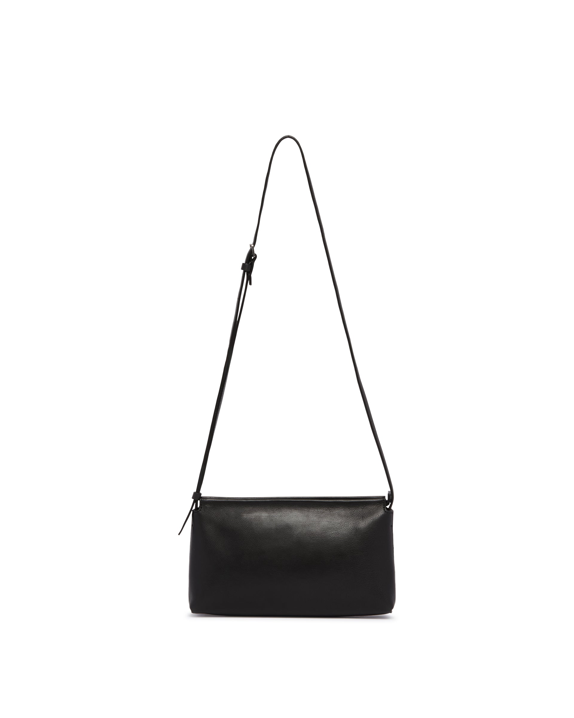 Black Rene Leather Shoulder Bag The row – Гарантія оригінальності – боковий вид