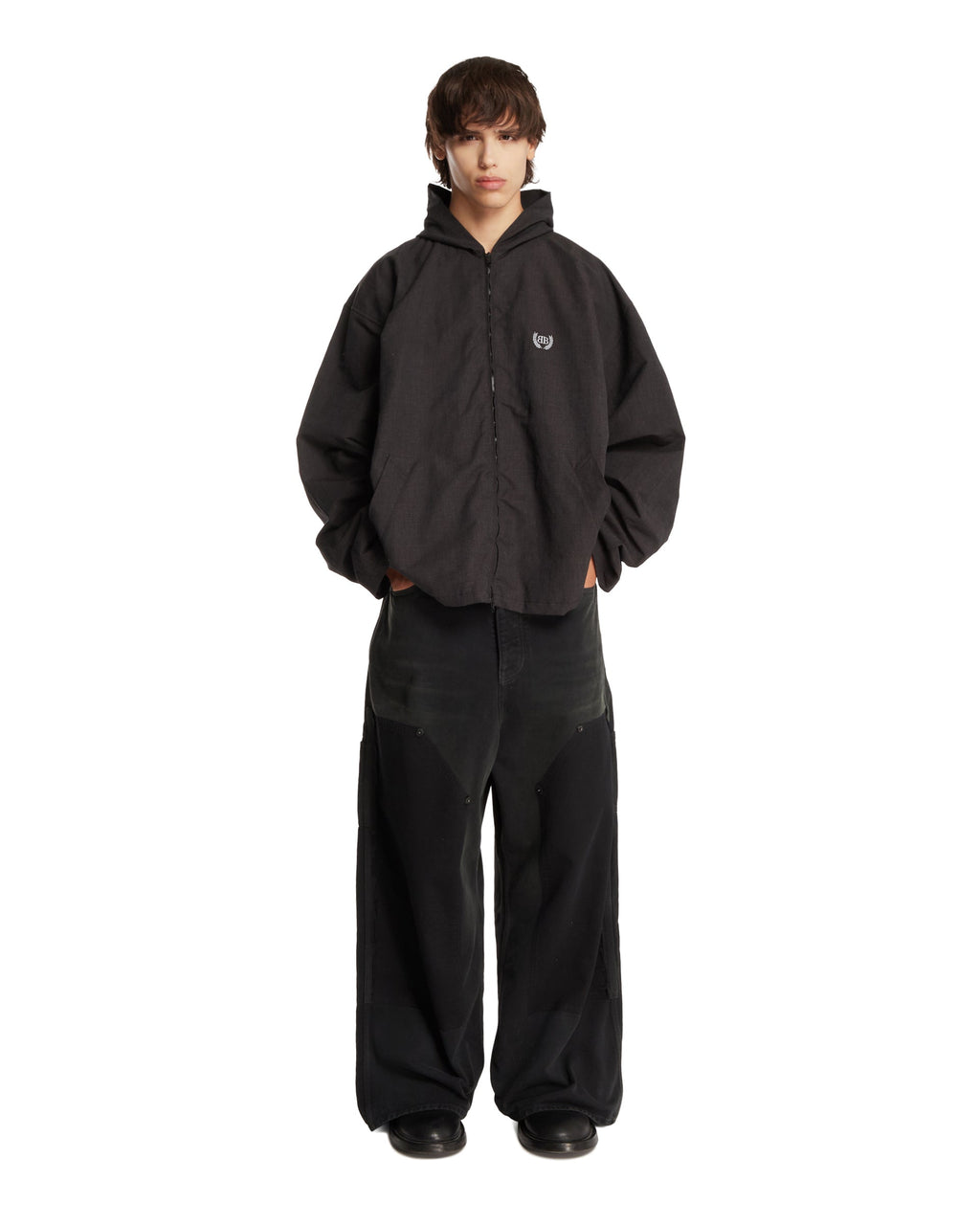 Black Baggy Ripped Off Pants Balenciaga – Гарантія оригінальності – детальний вид