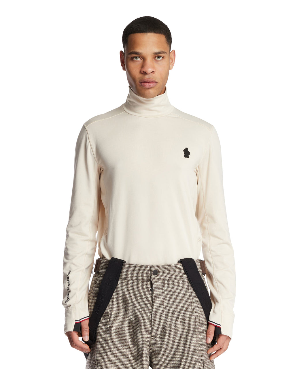 Оригінальна White Polartec Turtleneck Moncler – боковий вид