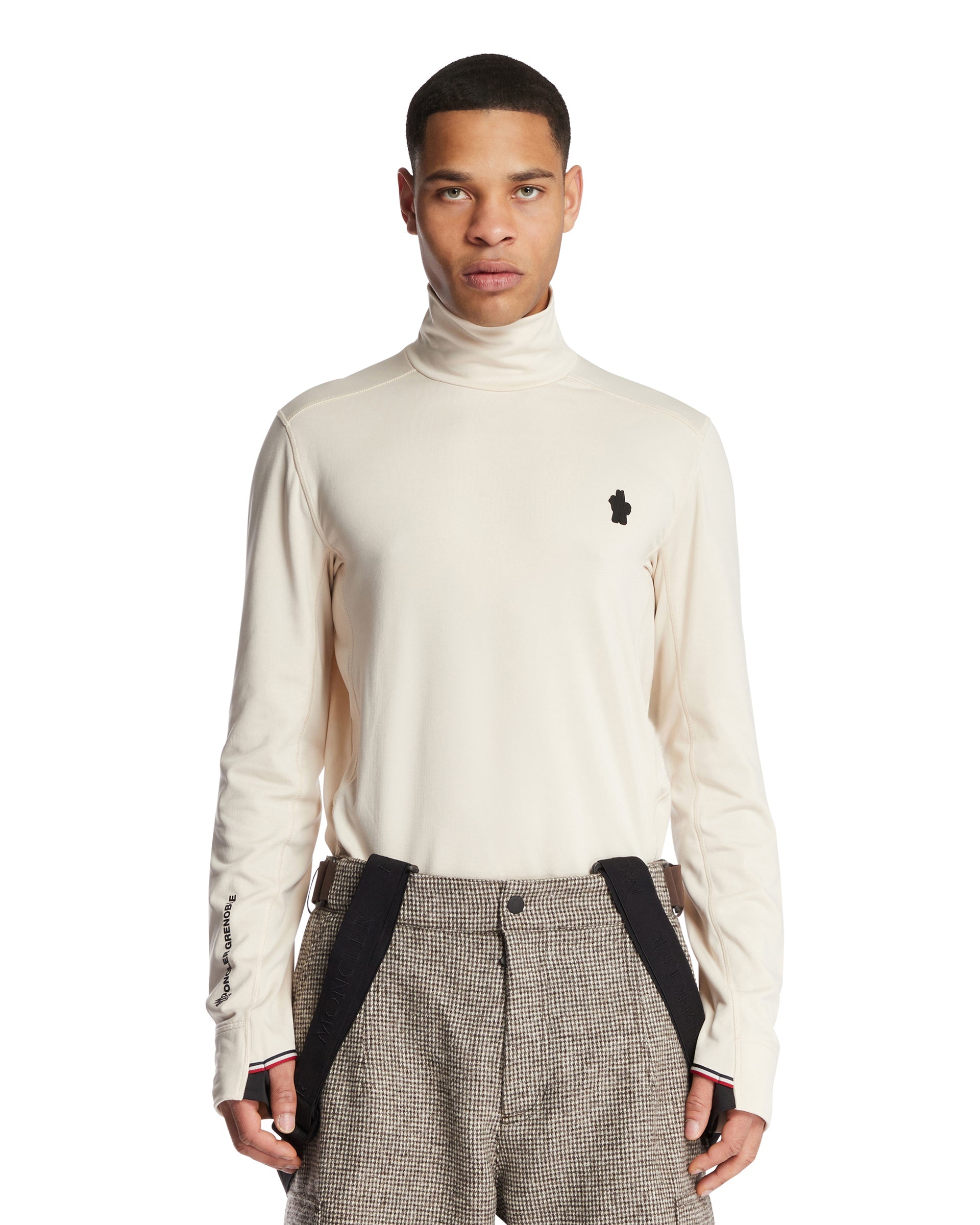Оригінальна White Polartec Turtleneck Moncler – боковий вид