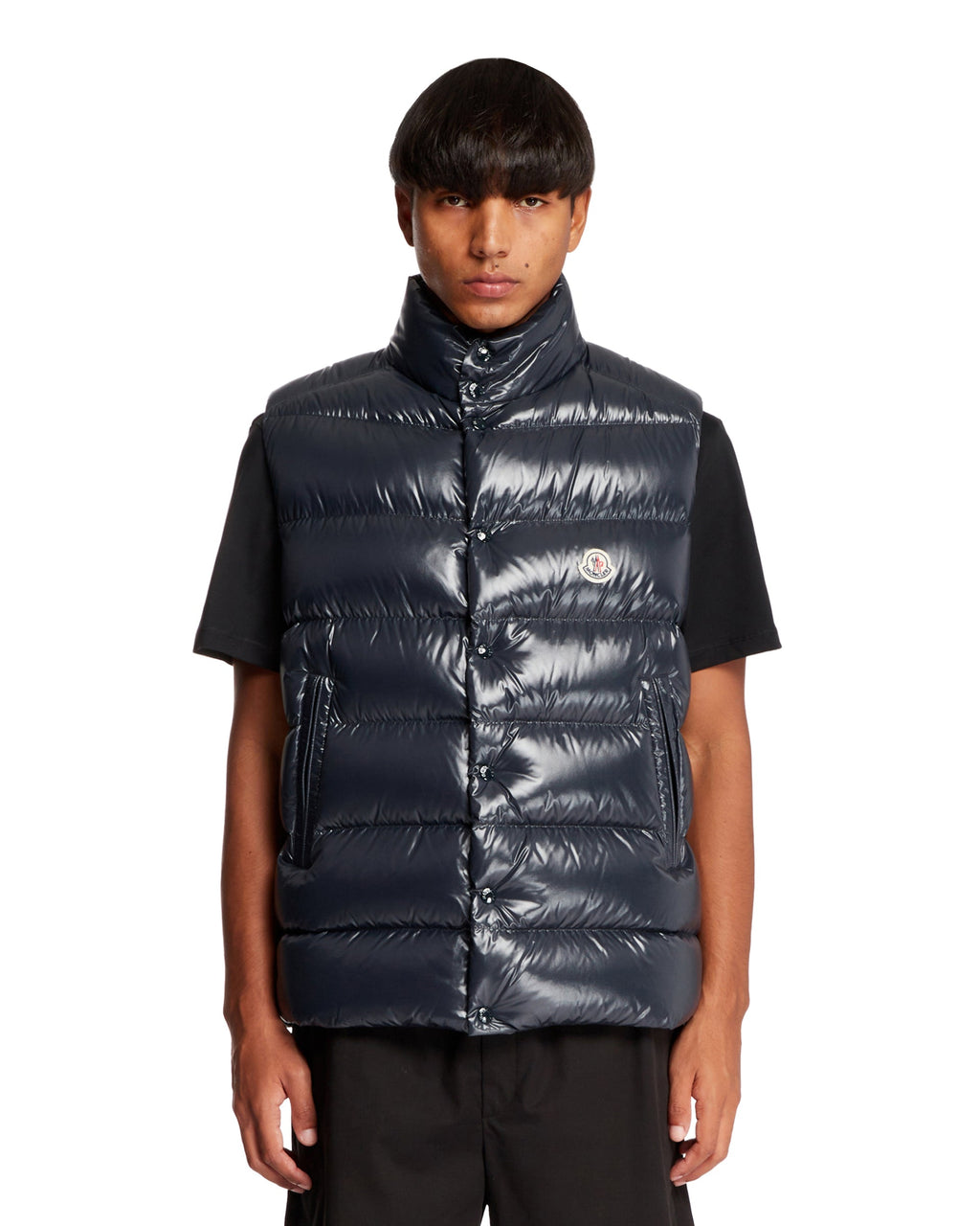 Blue Tibb Vest Moncler – Гарантія оригінальності – боковий вид