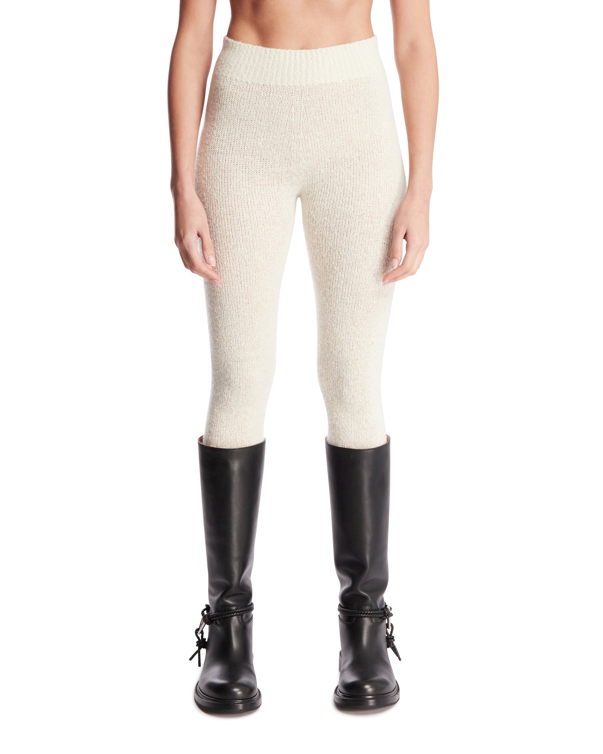 White Mumuka Cashmere Leggings The row – Гарантія оригінальності – боковий вид
